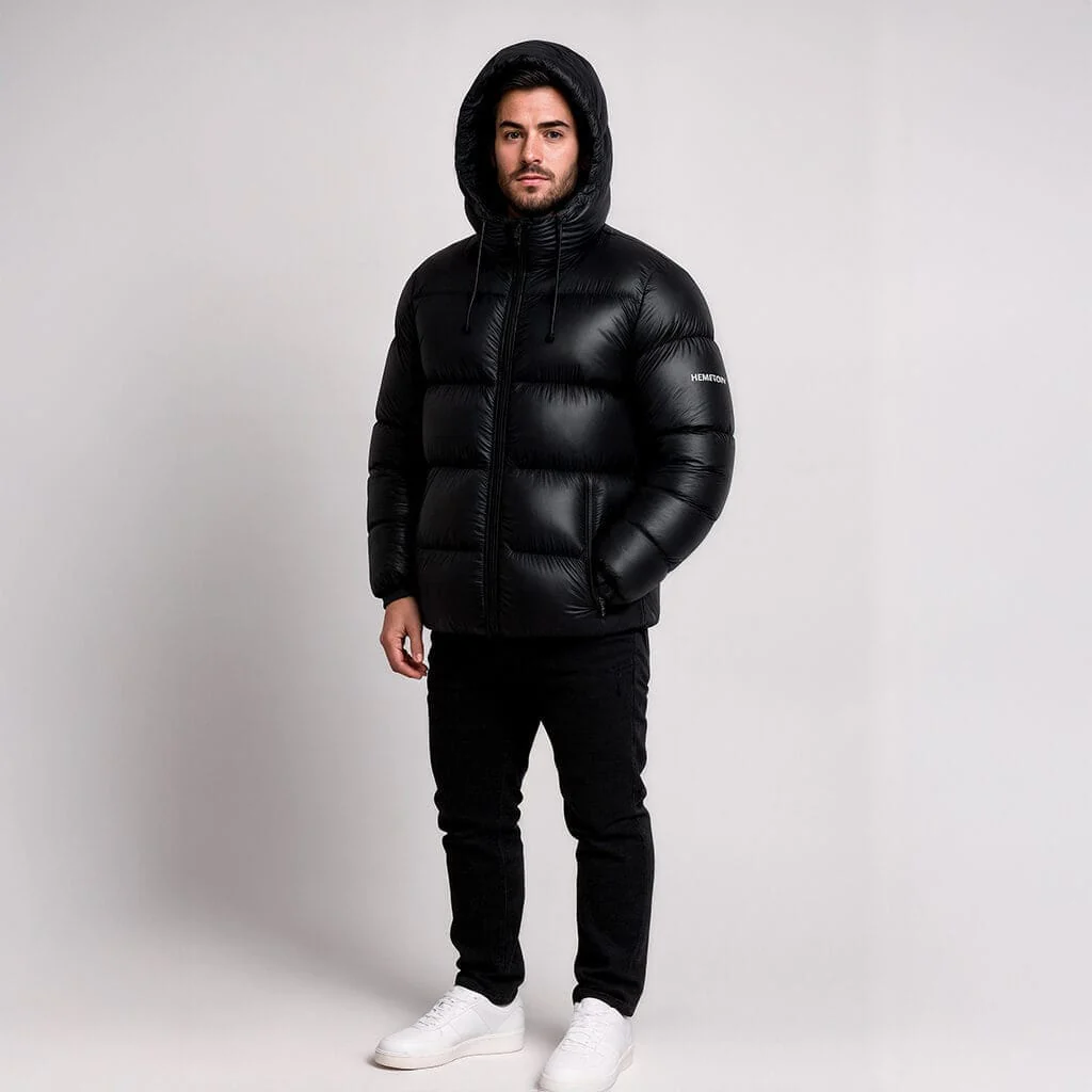Helvetica Mountain Pioneers Edge Hooded Down Jacket - Image 4