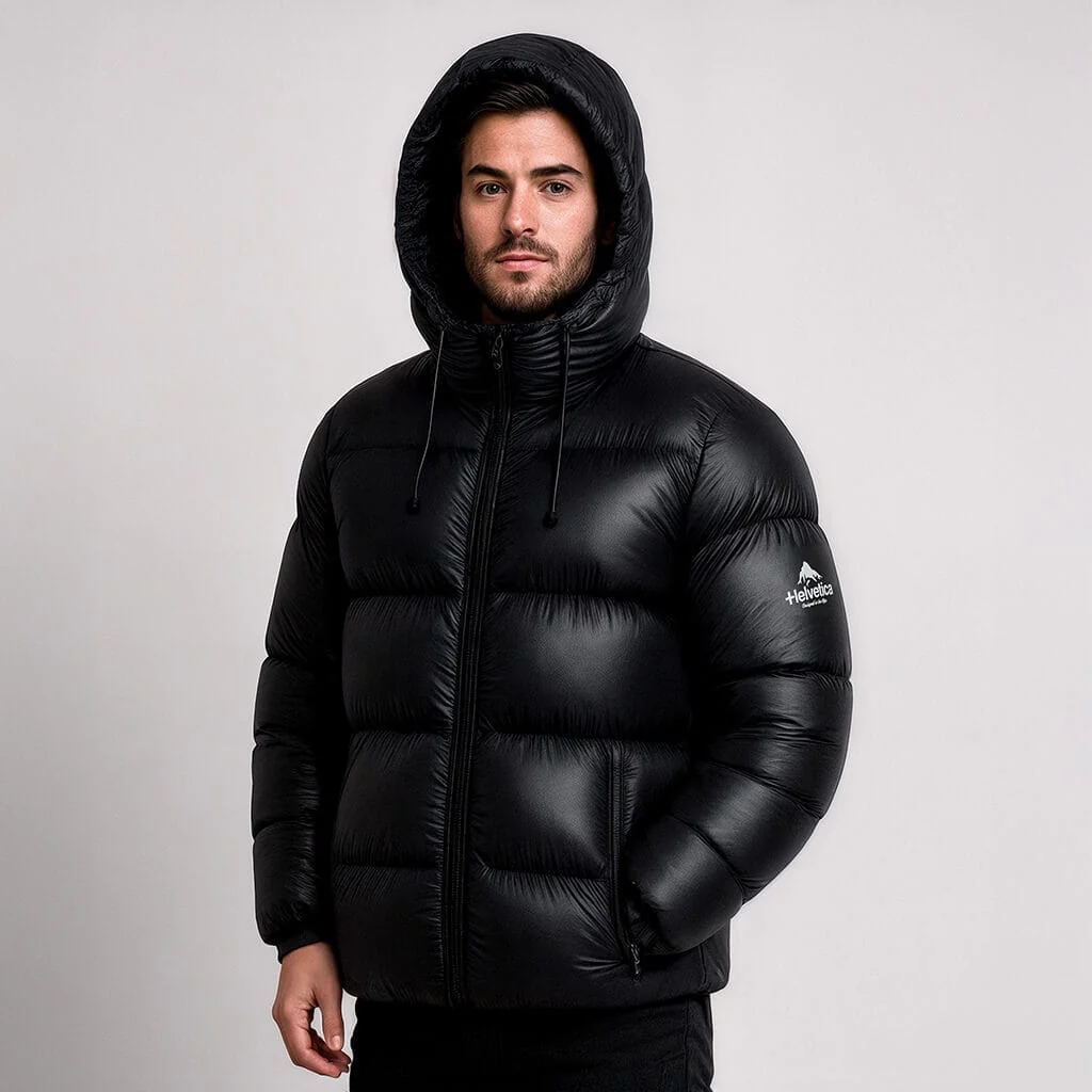 Helvetica Mountain Pioneers Edge Hooded Down Jacket - Image 5