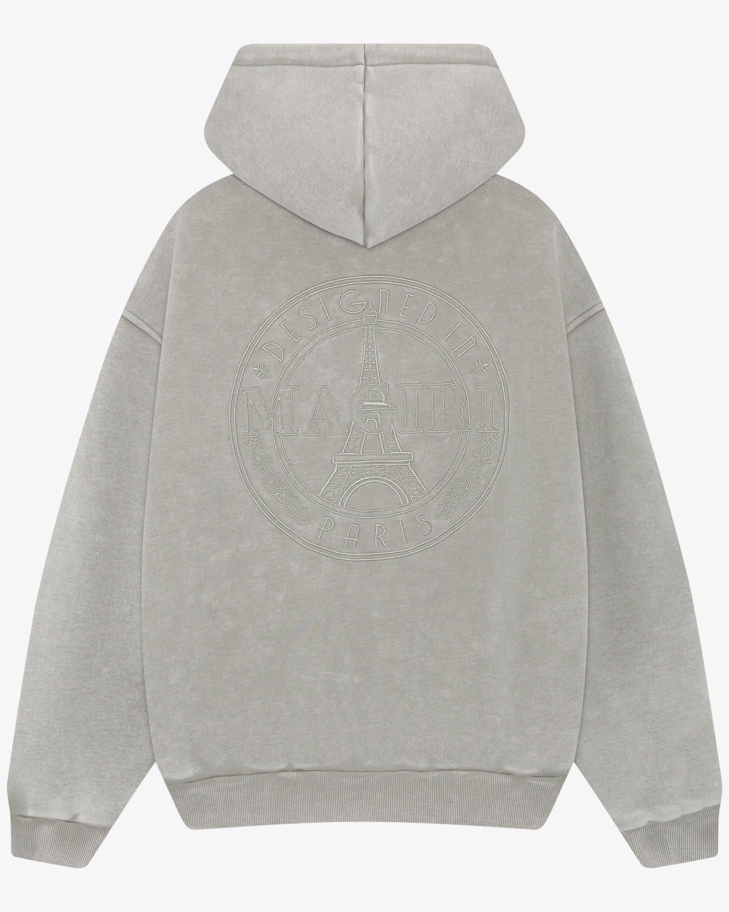 Magiri Embroidered Acid Wash Hoodie 'Washed Oatmeal' - Image 2