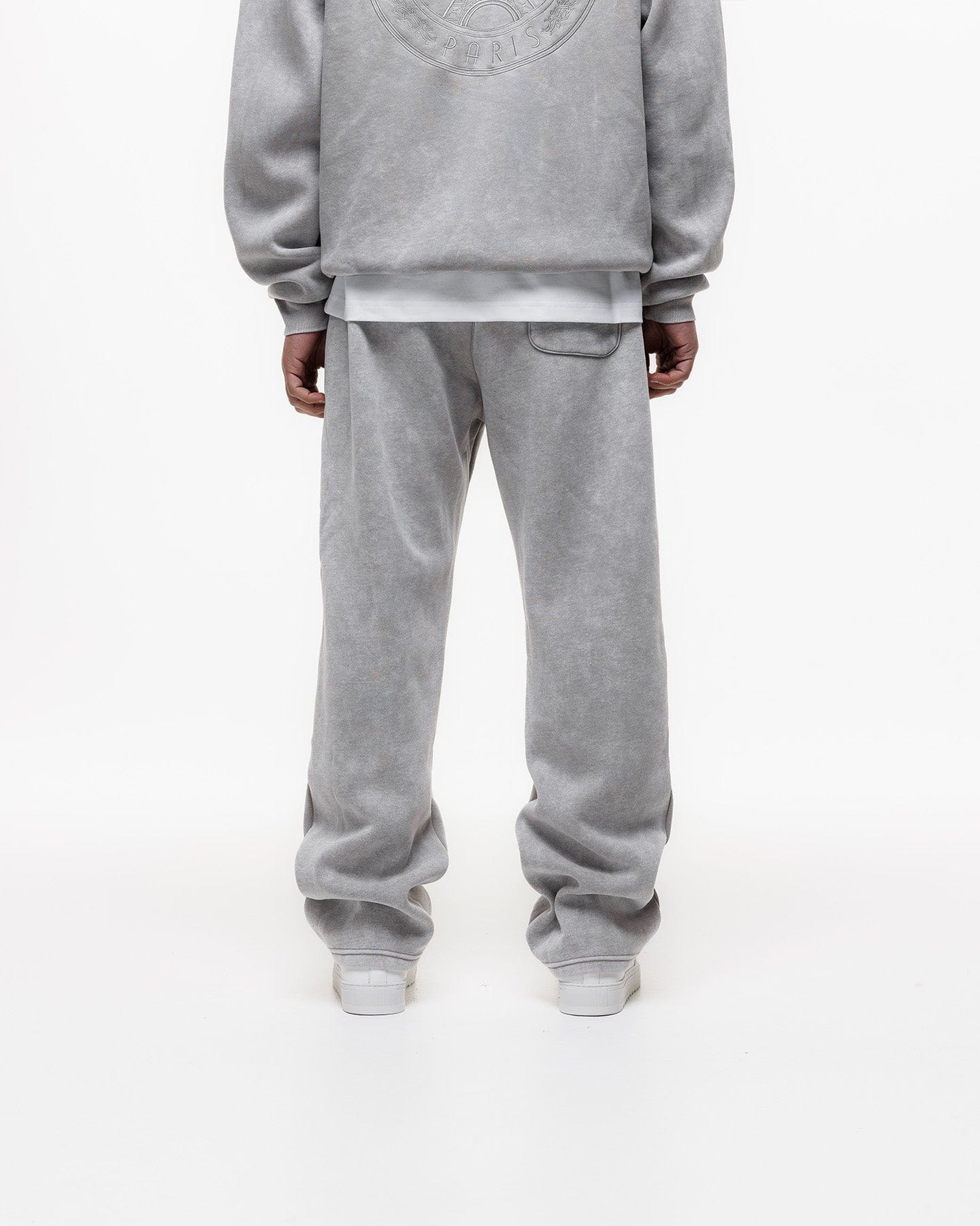 Magiri Embroidered Acid Wash Joggers 'Washed Oatmeal' - Image 5