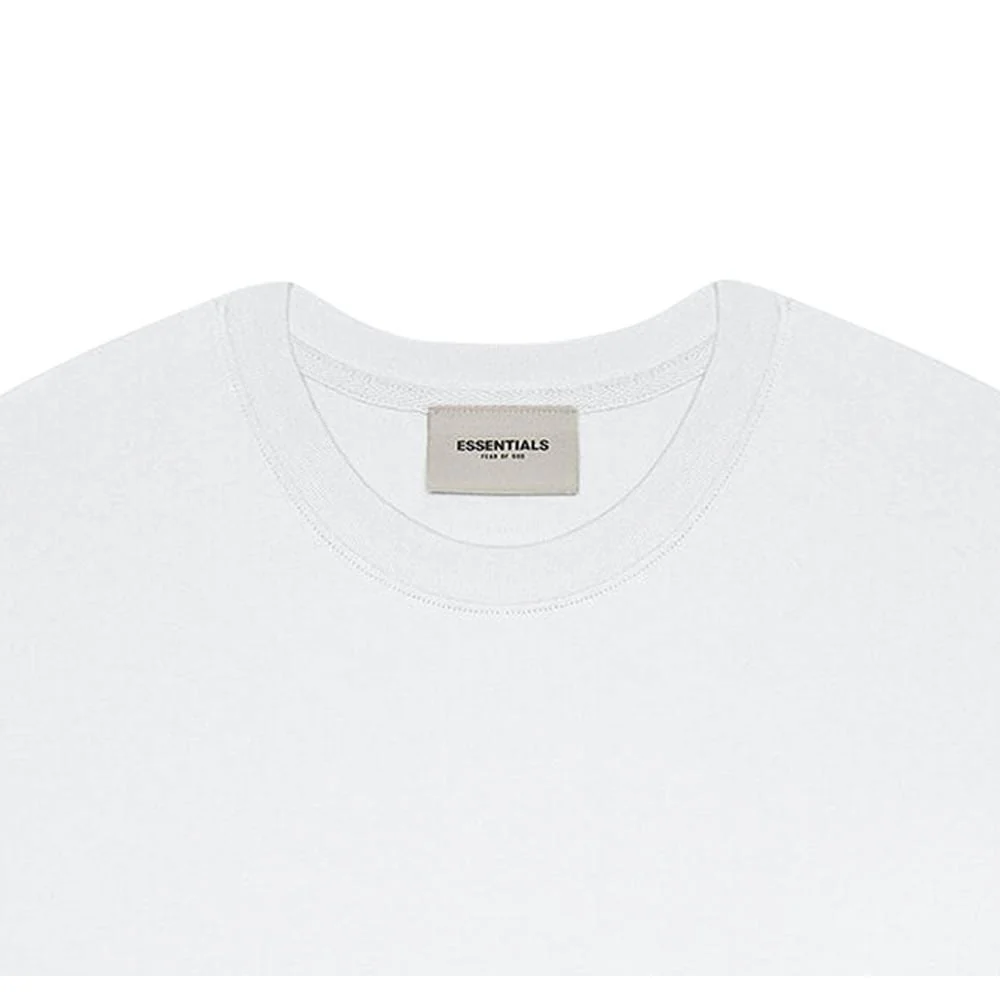 FEAR OF GOD ESSENTIALS 3D Silicon Applique Boxy T-Shirt White - Image 3