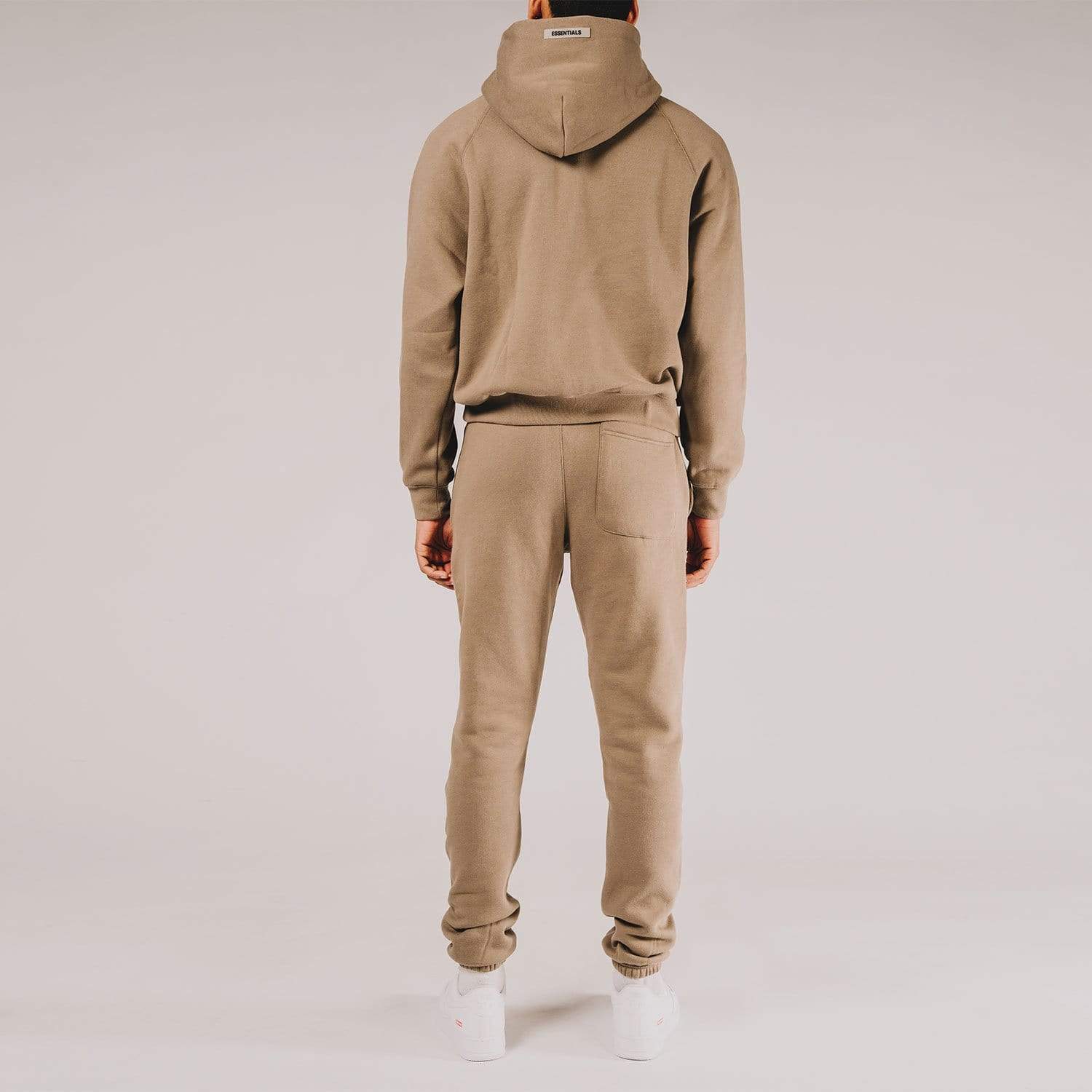 FEAR OF GOD ESSENTIALS 3D Silicon Applique Pullover Hoodie Taupe - Image 7