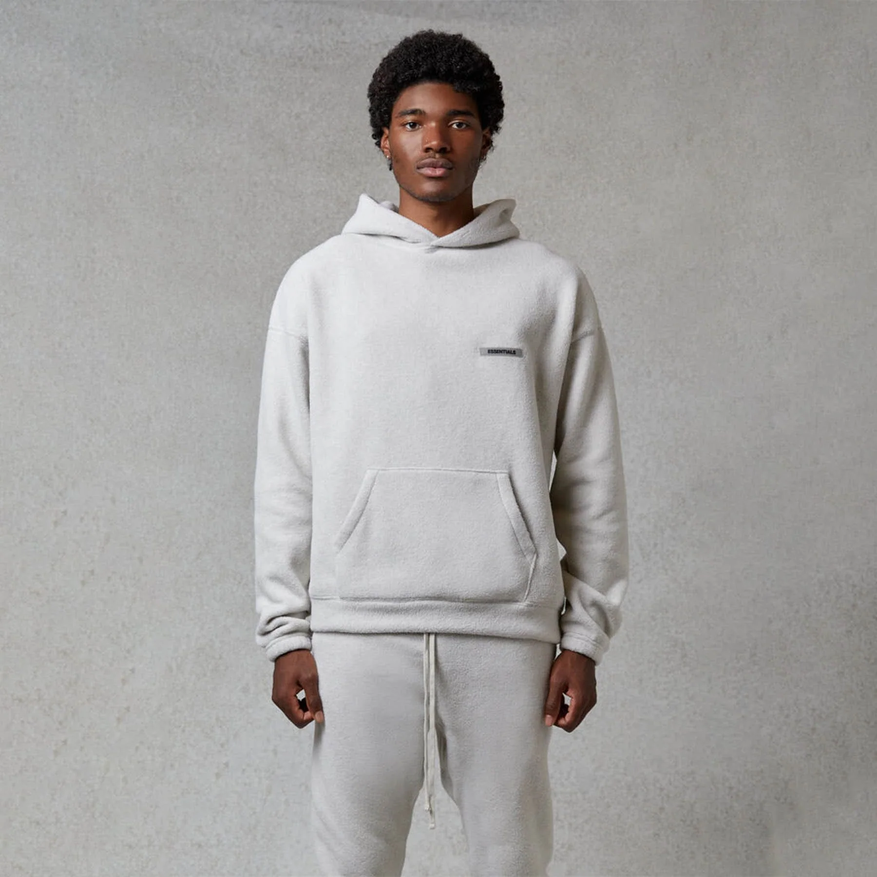 FEAR OF GOD ESSENTIALS Polar Fleece Hoodie Oatmeal - Image 2