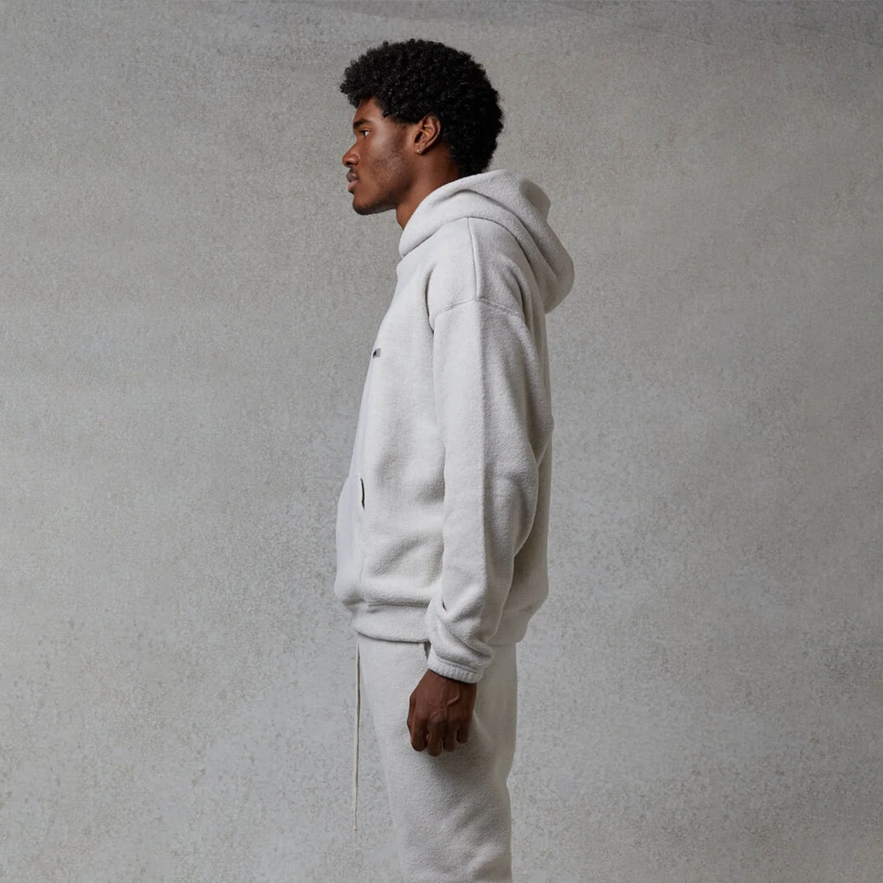 FEAR OF GOD ESSENTIALS Polar Fleece Hoodie Oatmeal - Image 3