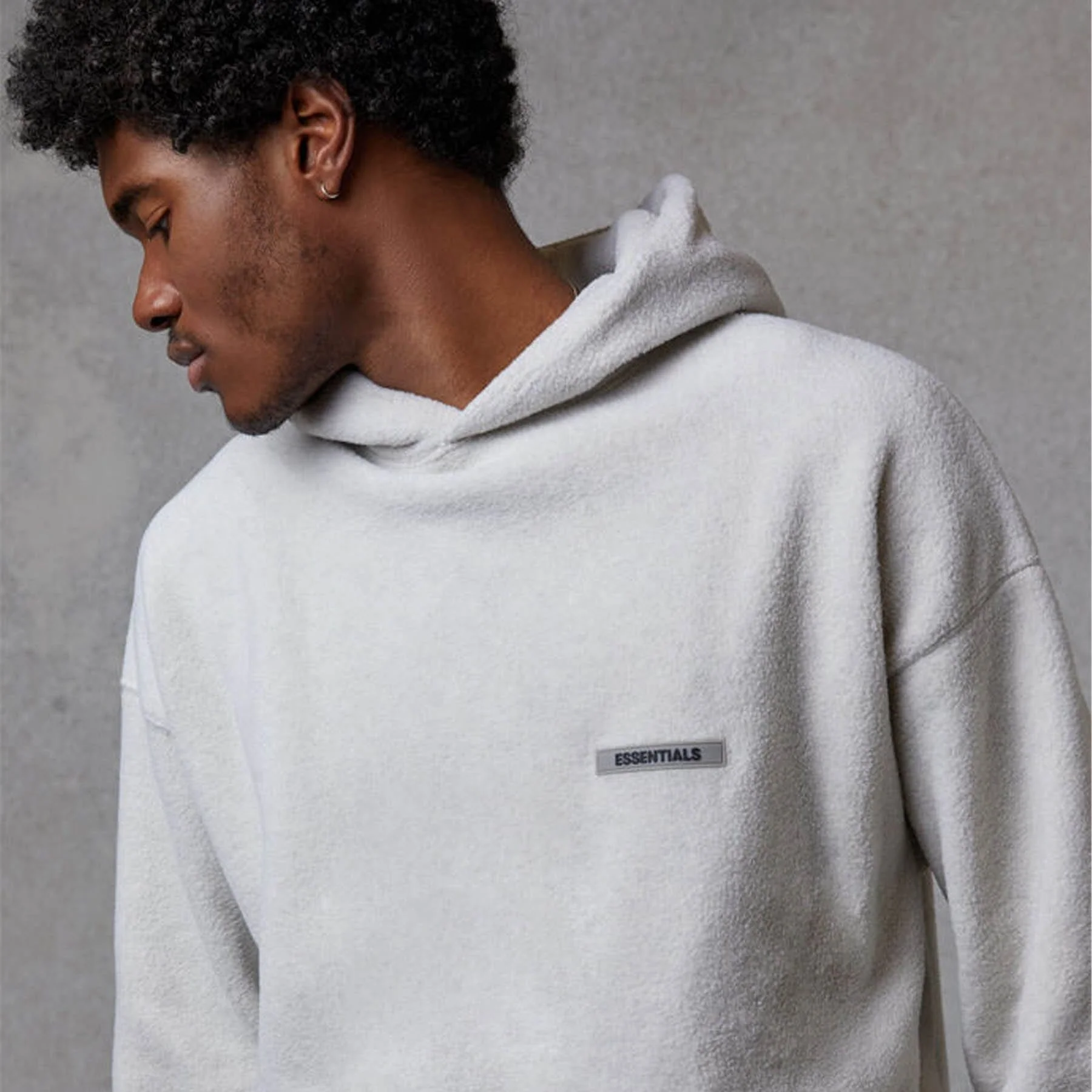 FEAR OF GOD ESSENTIALS Polar Fleece Hoodie Oatmeal - Image 5