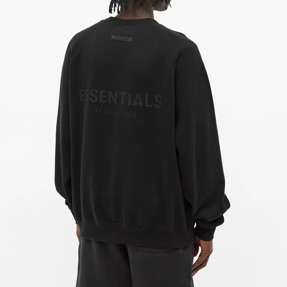 FEAR OF GOD ESSENTIALS Pull-Over Crewneck (SS21) Black/Stretch Limo - Image 4