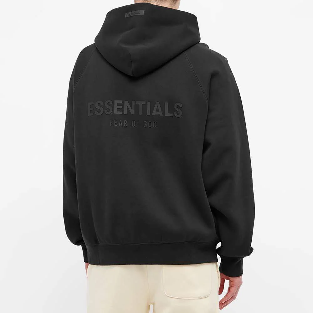 FEAR OF GOD ESSENTIALS Pull-Over Hoodie (SS21) Black/Stretch Limo - Image 4
