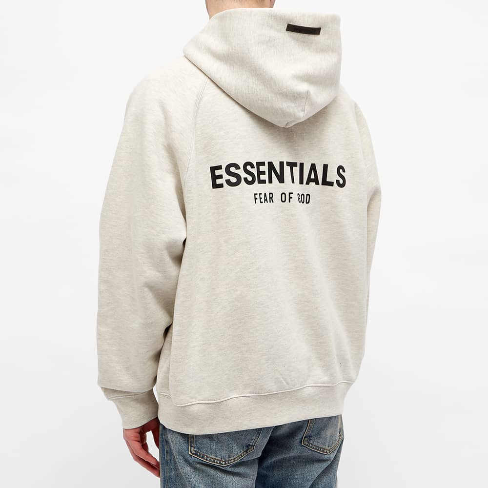 FEAR OF GOD ESSENTIALS Pullover Hoodie Light Heather Oatmeal - Image 5
