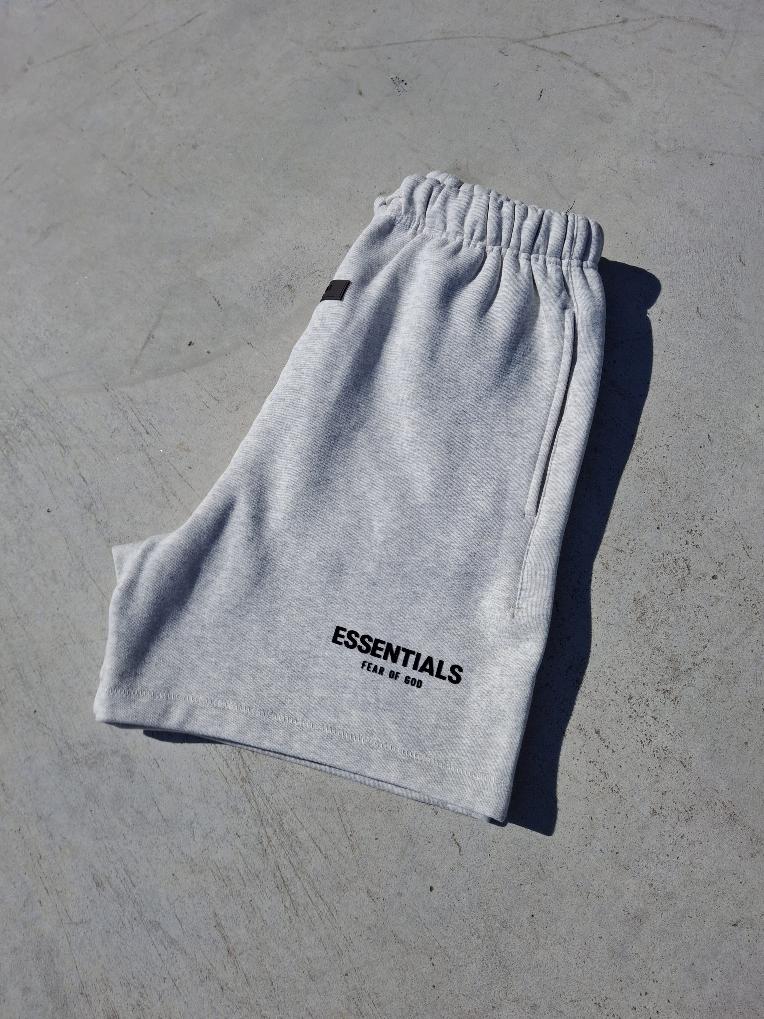Fear of God Essentials Sweat Short 'Light Oatmeal' SS22 - Image 3