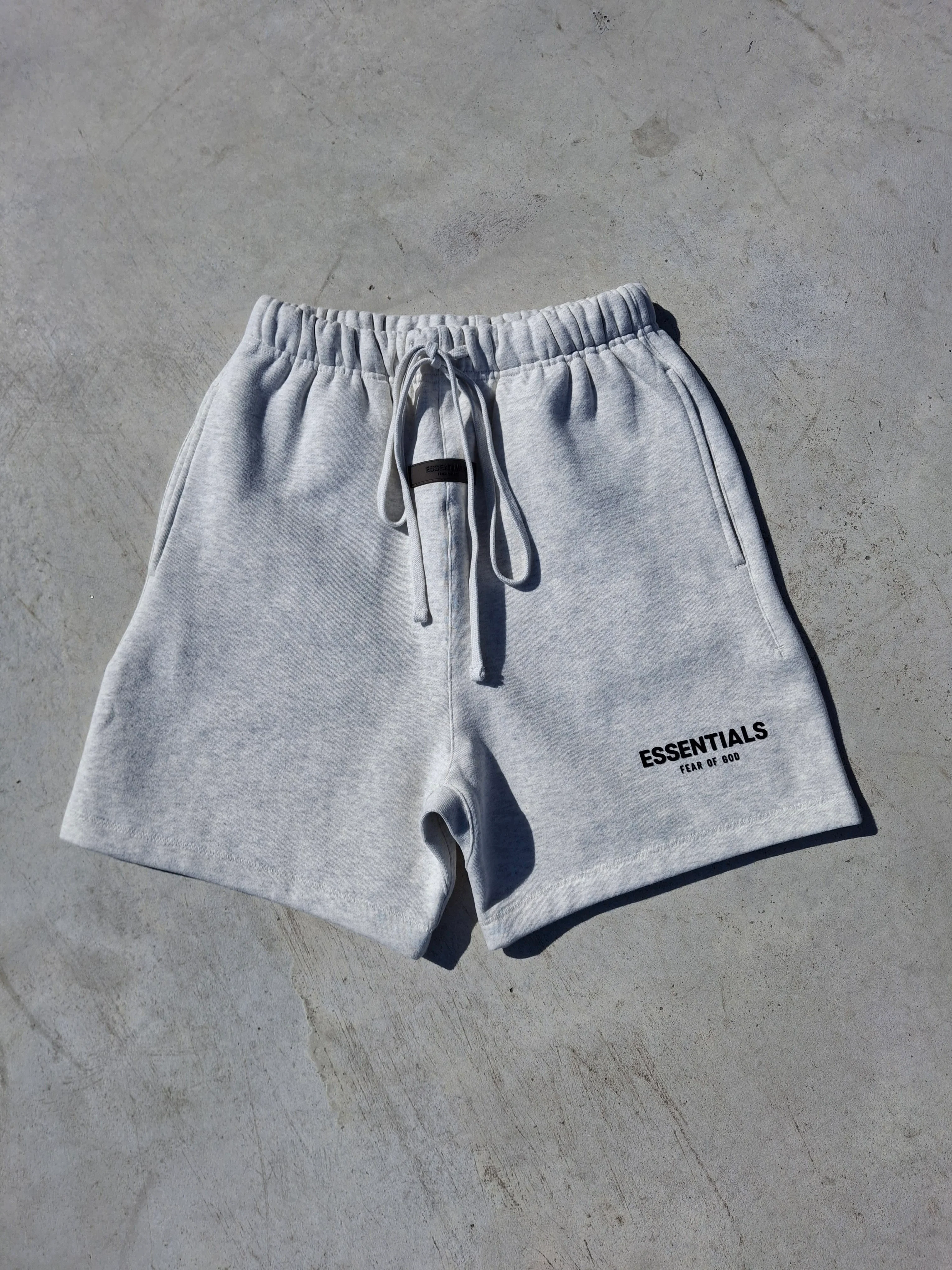 Fear of God Essentials Sweat Short 'Light Oatmeal' SS22 - Image 4