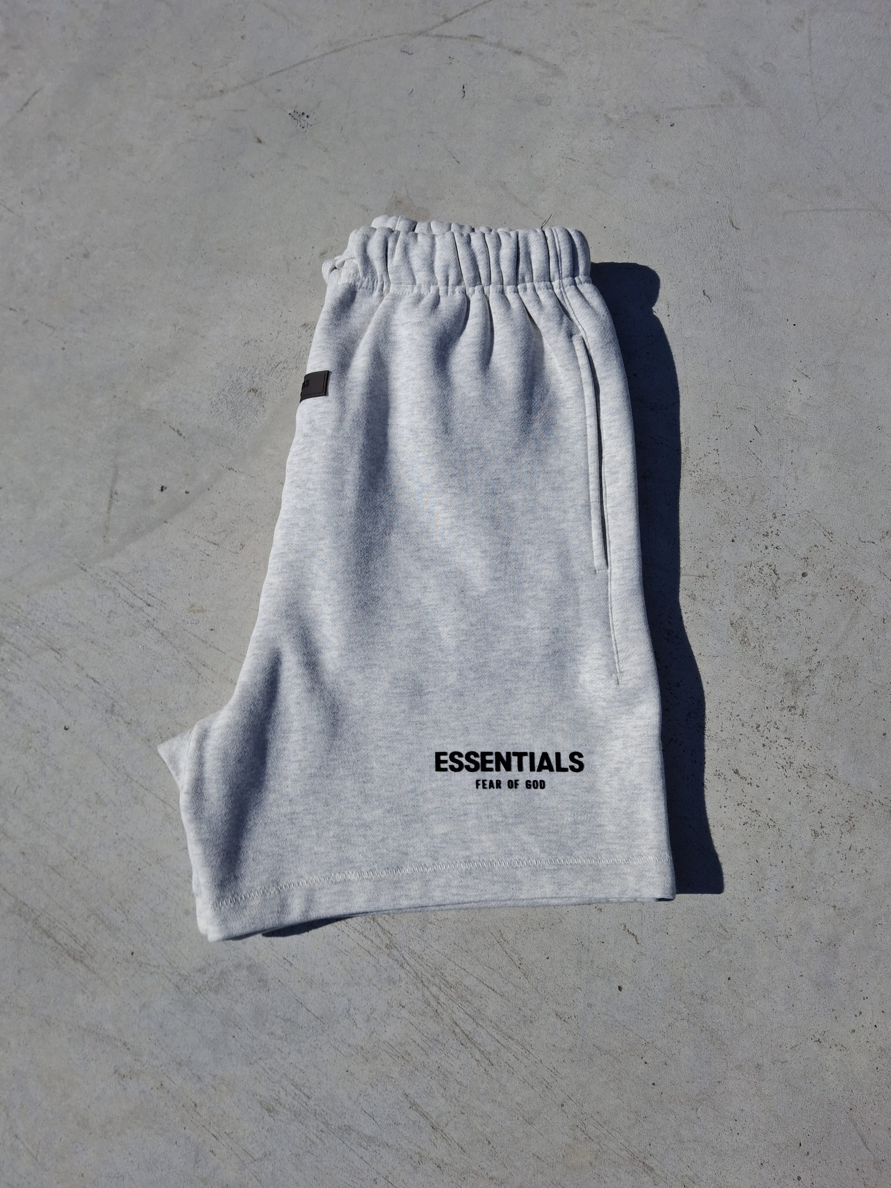 Fear of God Essentials Sweat Short 'Light Oatmeal' SS22 - Image 5