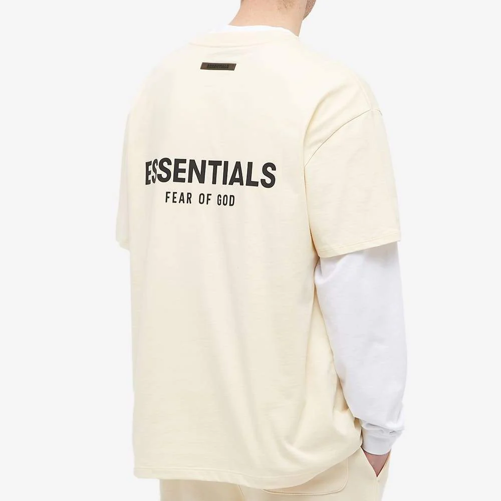 FEAR OF GOD ESSENTIALS T-shirt (SS21) Cream/Buttercream - Image 4