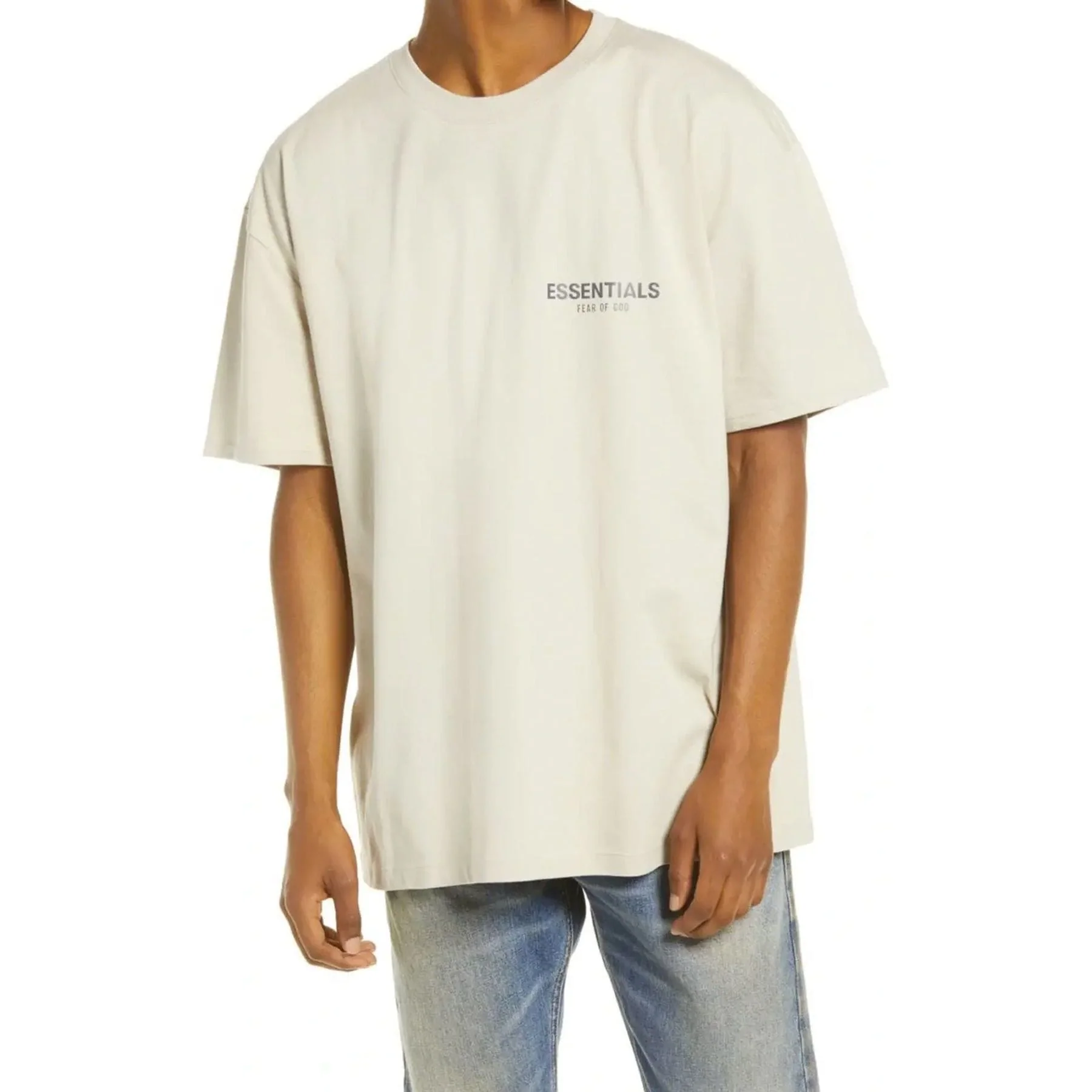 Fear of God Essentials T-shirt 'Stone/Oat' - Image 2