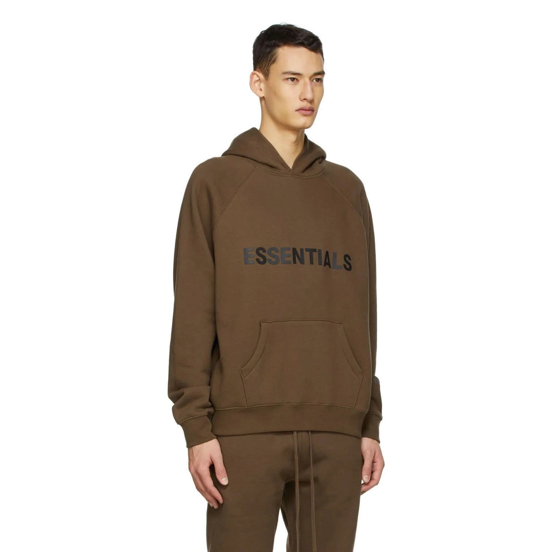 FEAR OF GOD ESSENTIALS x SSENSE Pullover Hoodie Applique Logo Rain Drum - Image 4