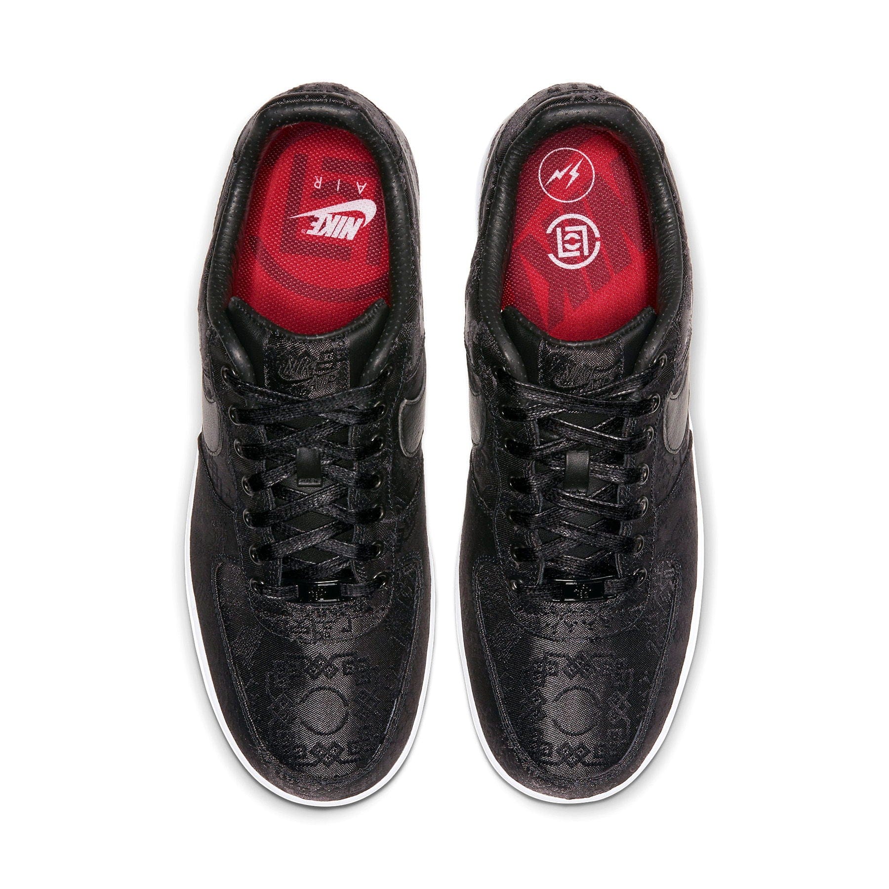 Fragment Design x CLOT x Nike Air Force 1 'Black Silk' - Image 3