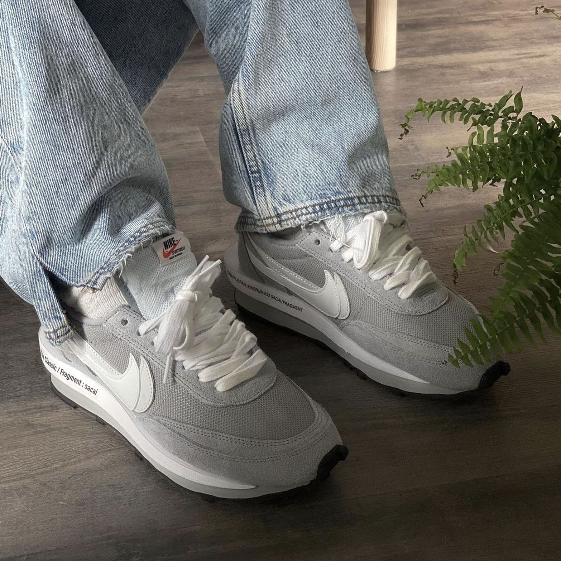 Fragment Design x sacai x Nike LDV Waffle 'Light Smoke Grey' - Image 6