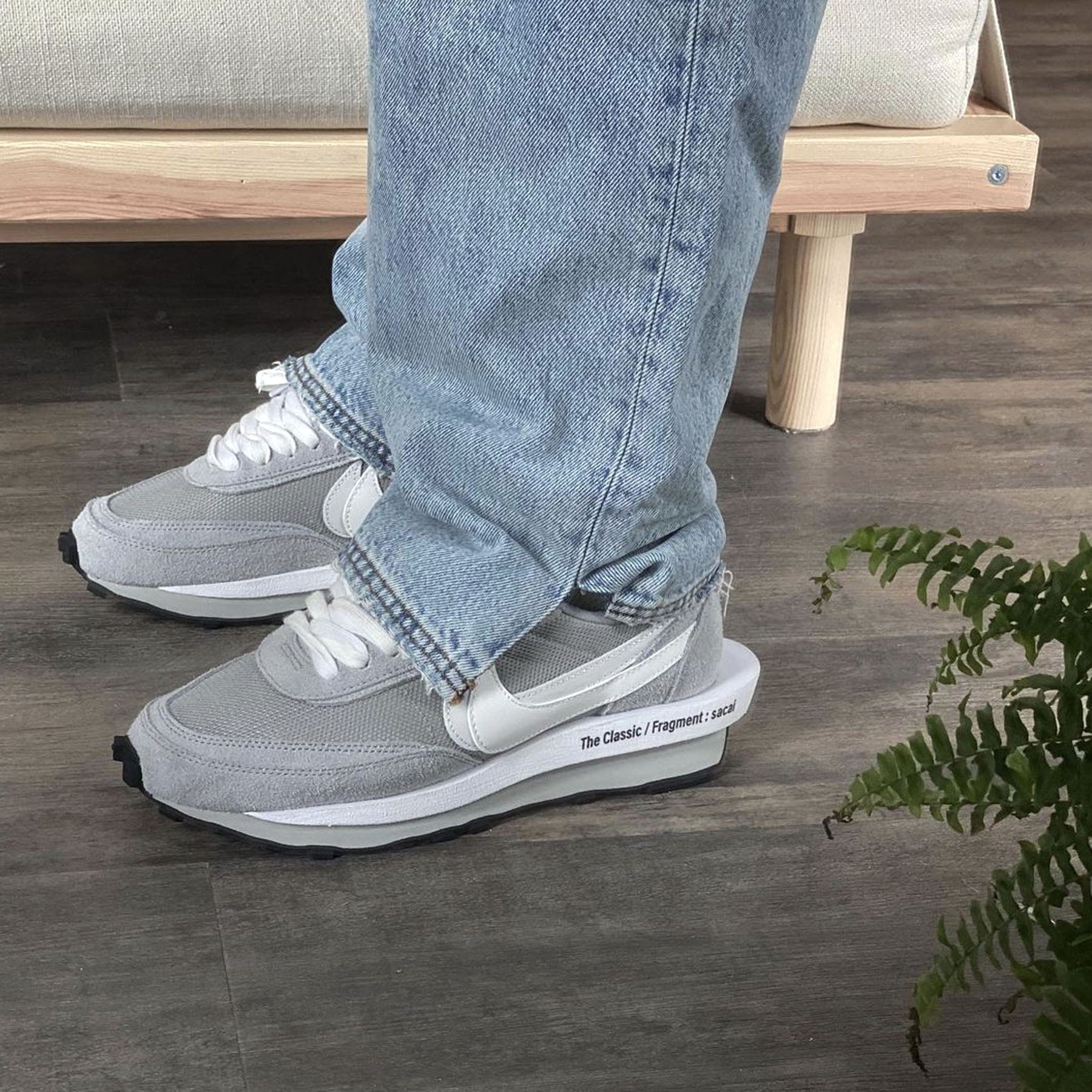 Fragment Design x sacai x Nike LDV Waffle 'Light Smoke Grey' - Image 7