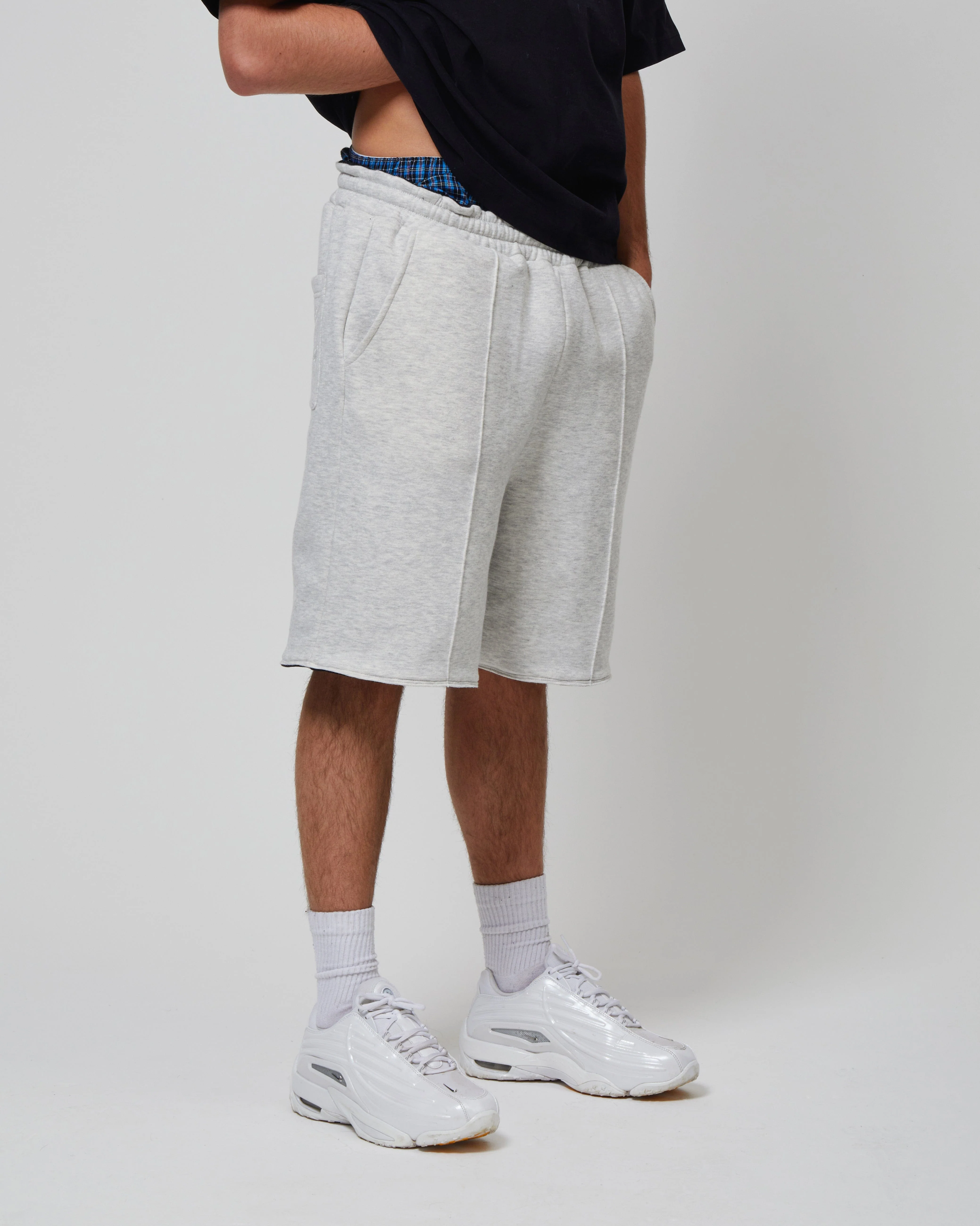 KAIZEN MARKET GREY/BLACK REVERSIBLE SHORTS - Image 3