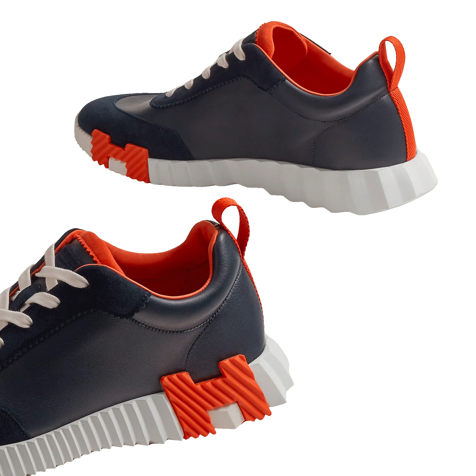 Hermès Paris Bouncing Sneaker 'Marine/Orange' - Image 4