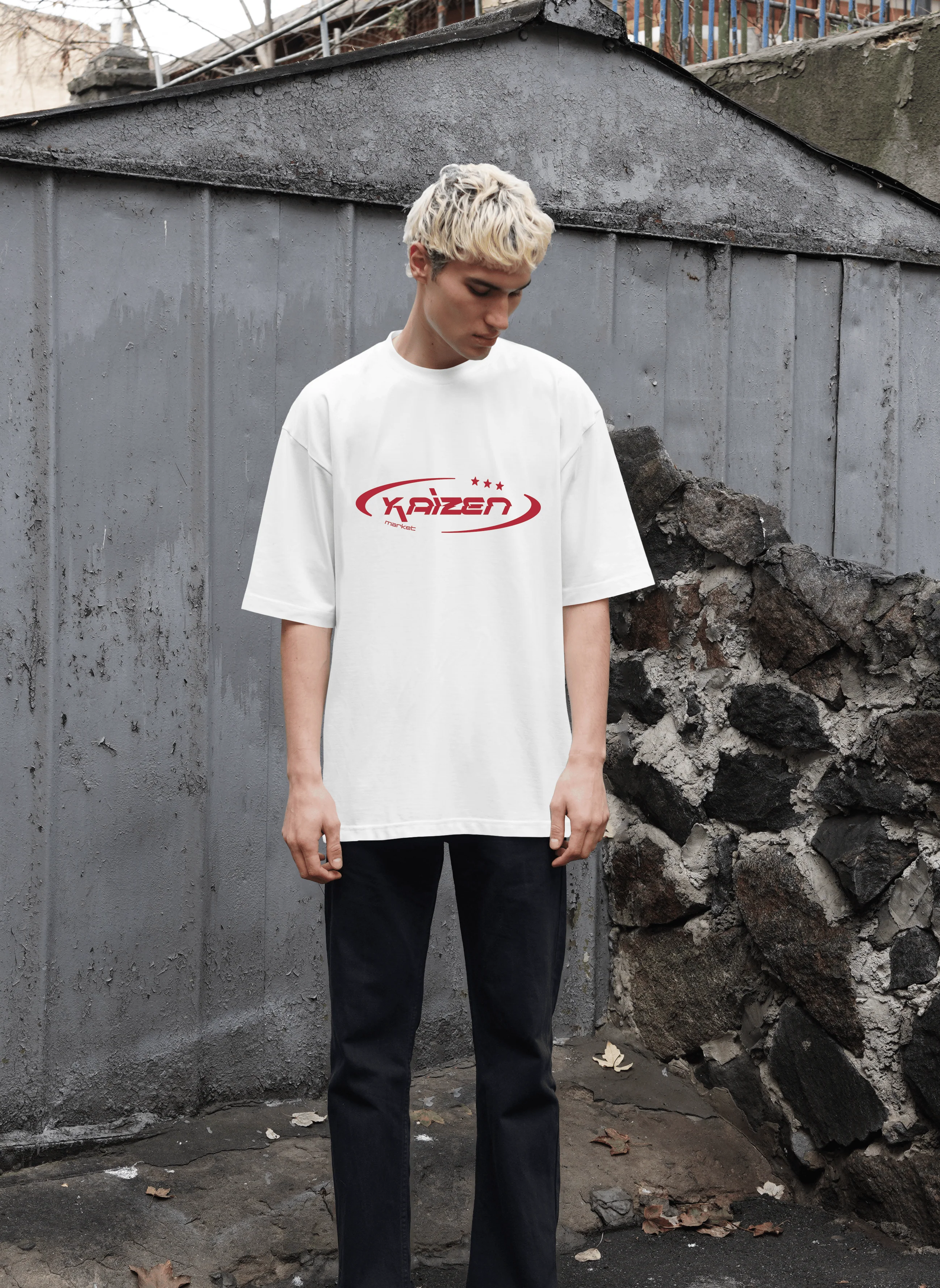 KAIZEN MARKET HI JACKER TEE WHITE - Image 3