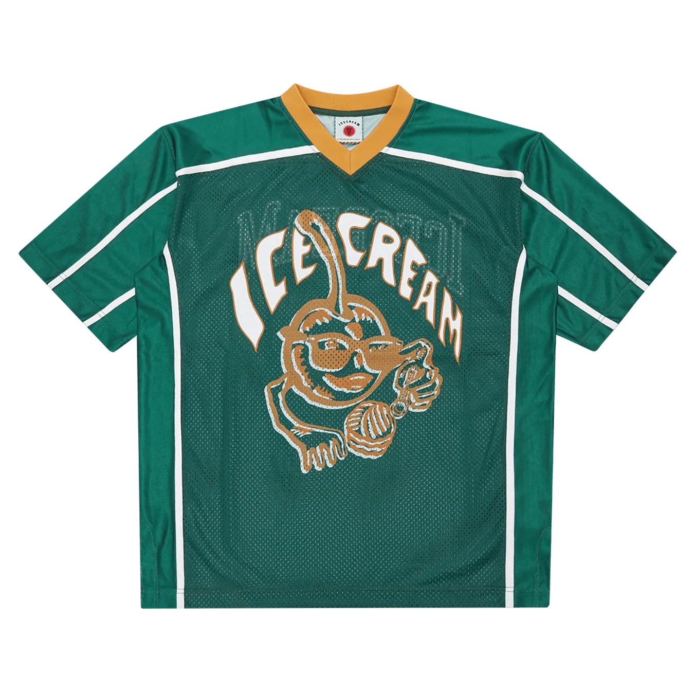 ICECREAM Cherry Applique Football Top 'Green'