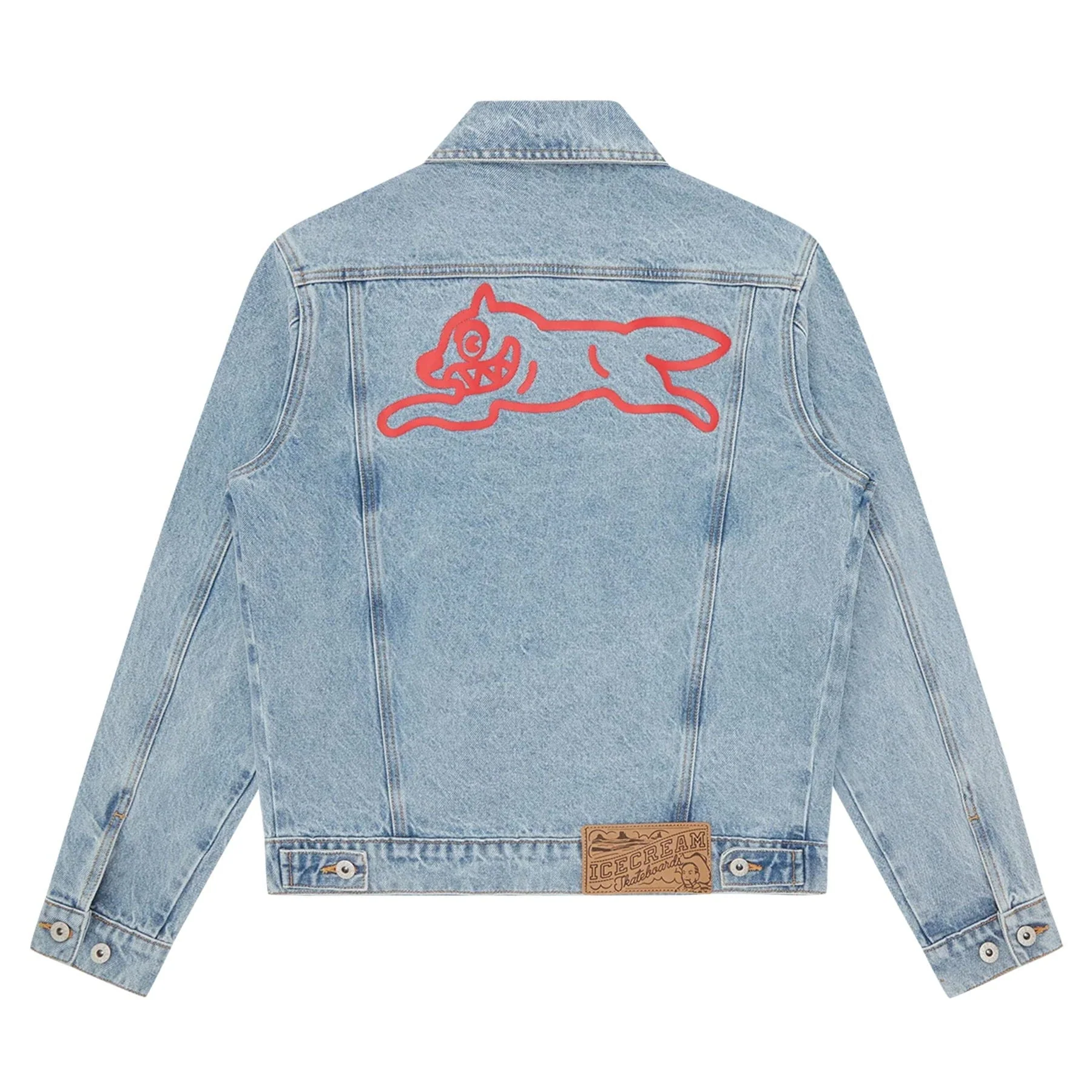 ICECREAM Running Dog Denim Trucker Jacket 'Light Wash Blue' - Image 2