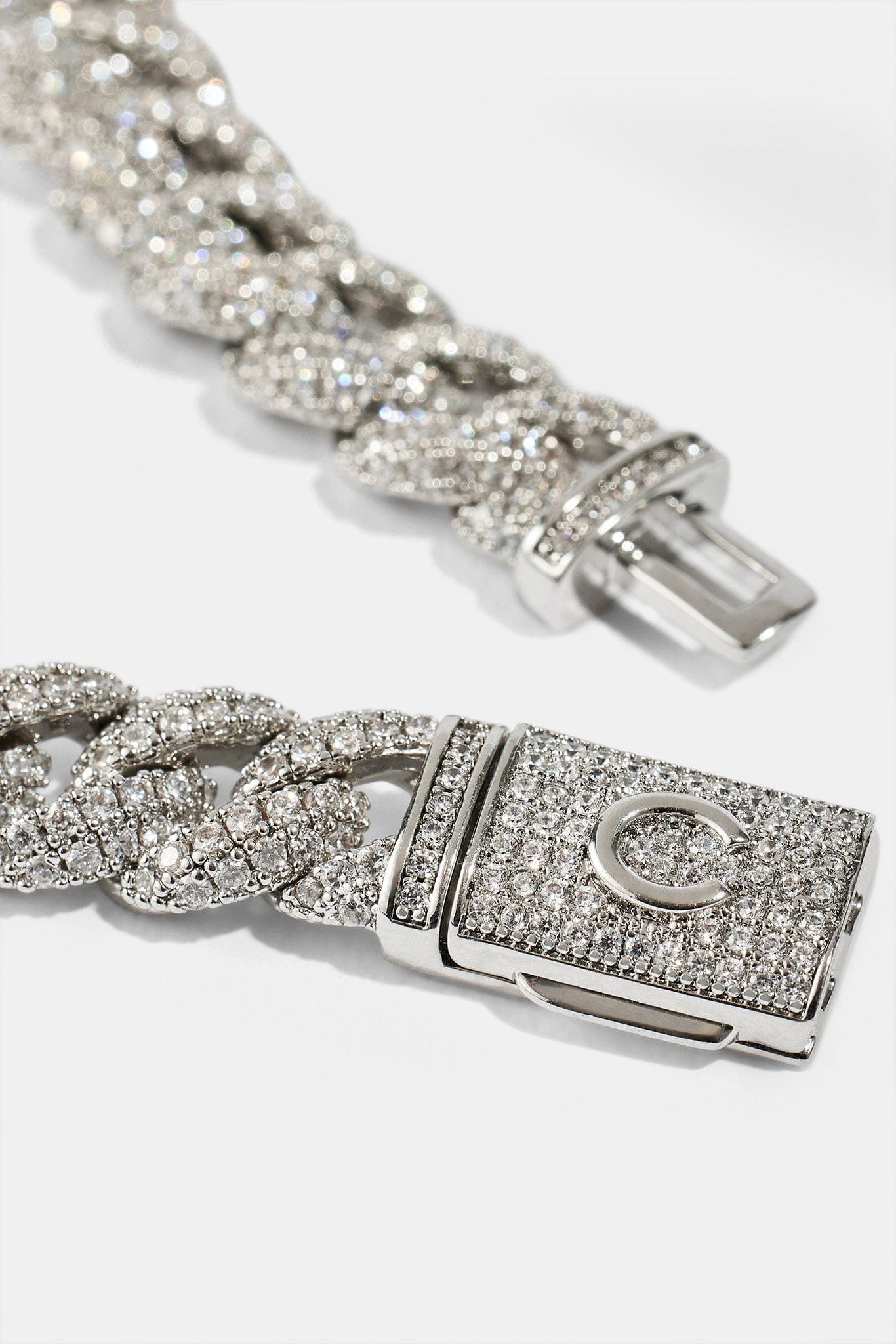 Cernucci Iced Cuban Chain - 8mm - White - Image 3