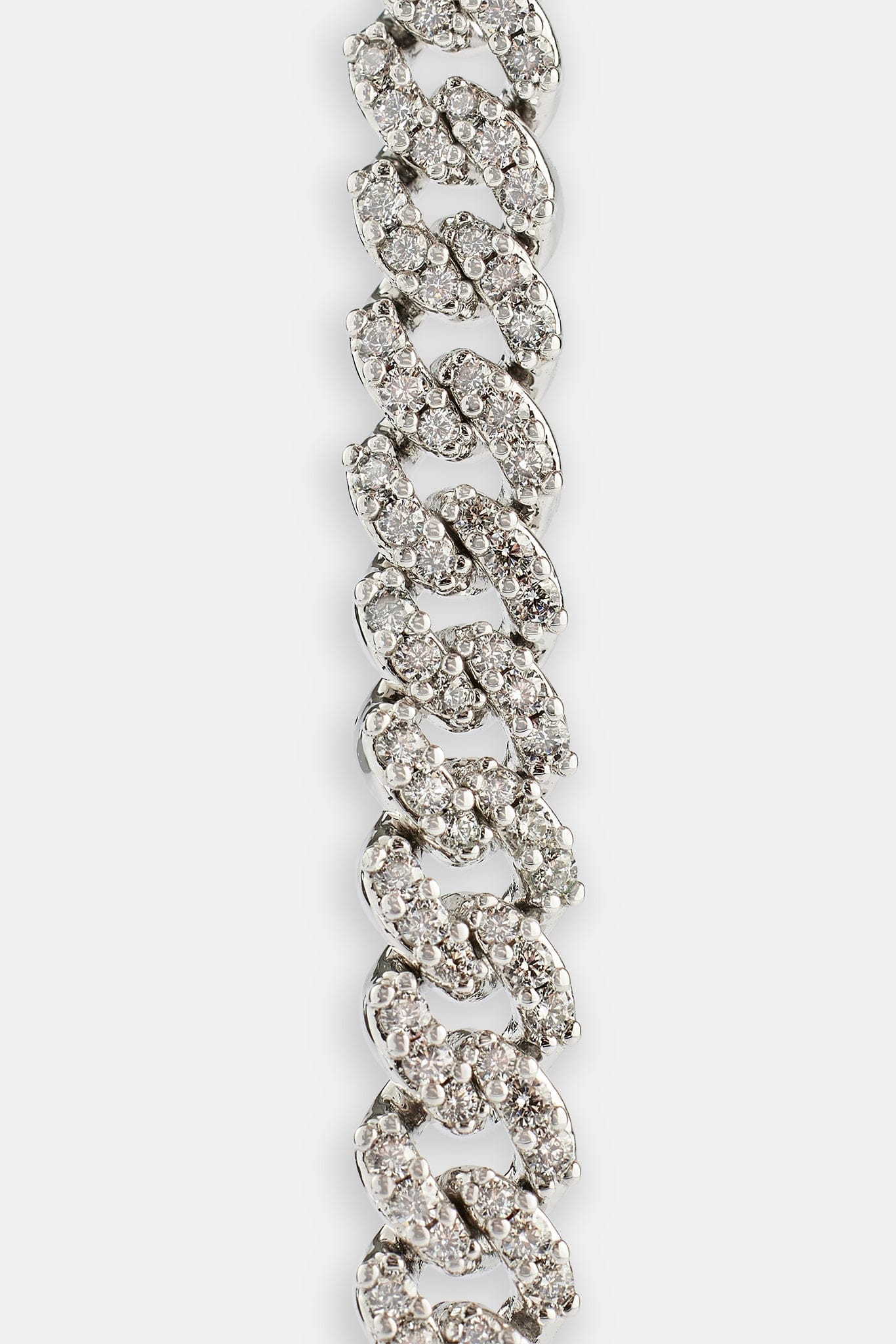 Cernucci Iced Cuban Link Bracelet - 5mm - White - Image 4