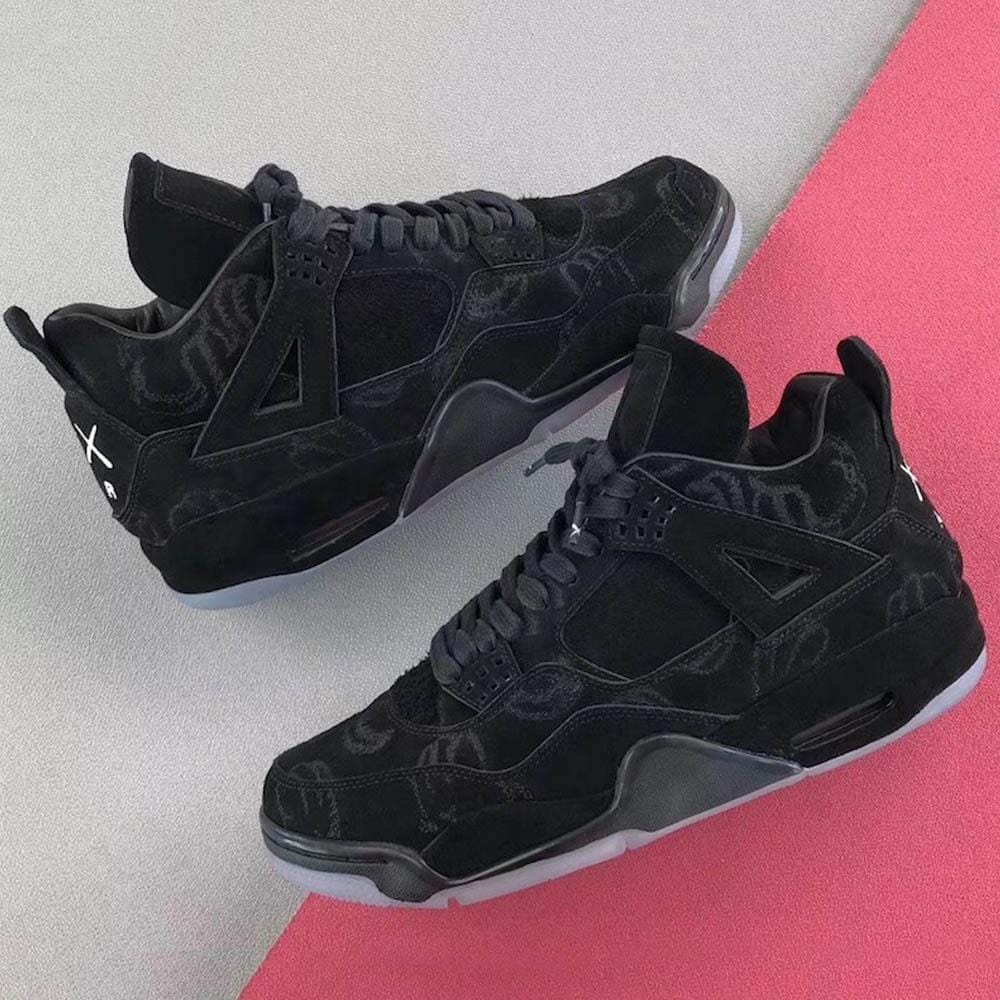 KAWS x Air Jordan 4 Retro Black - Image 6