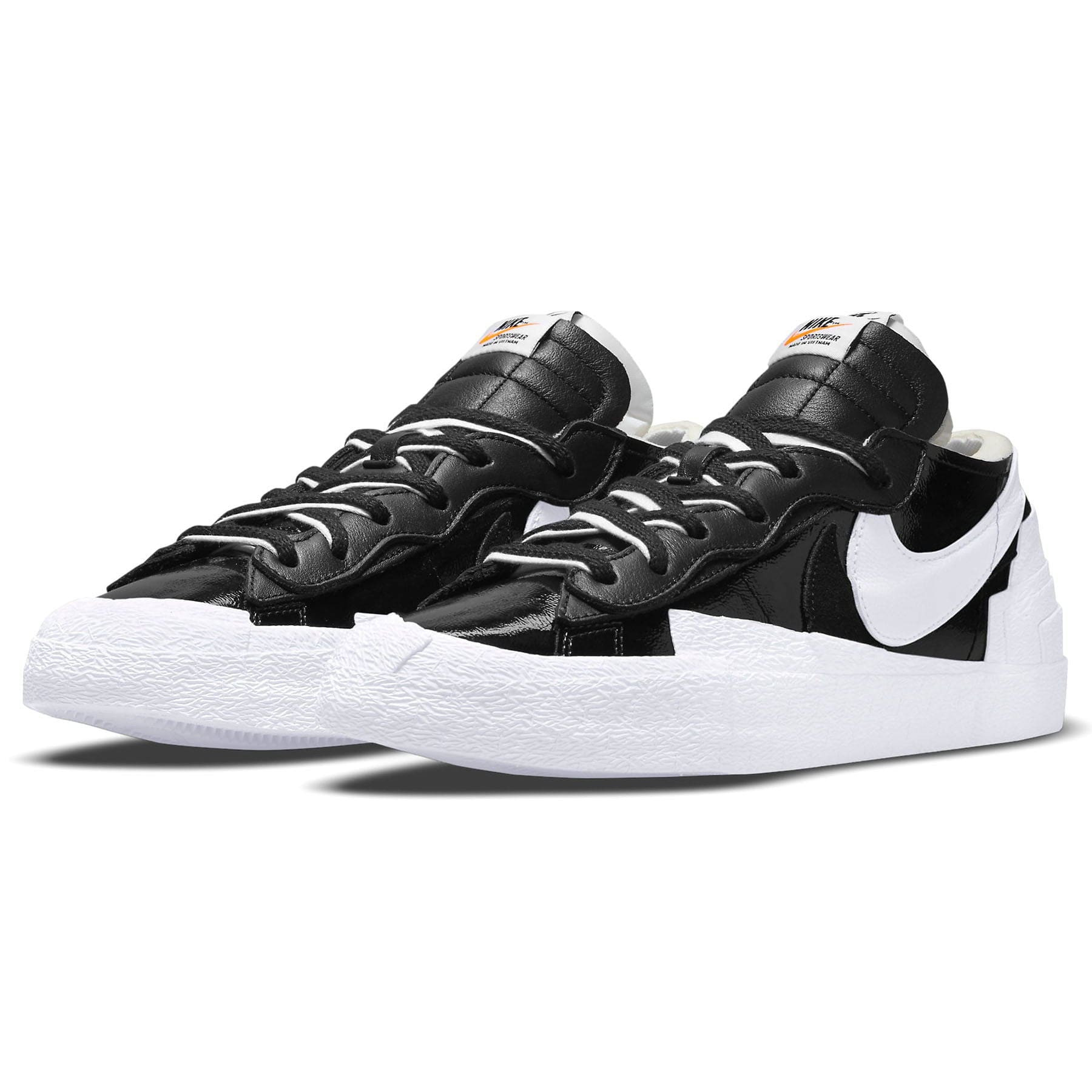 Kaws x sacai x Nike Blazer Low 'Black Patent' - Image 2