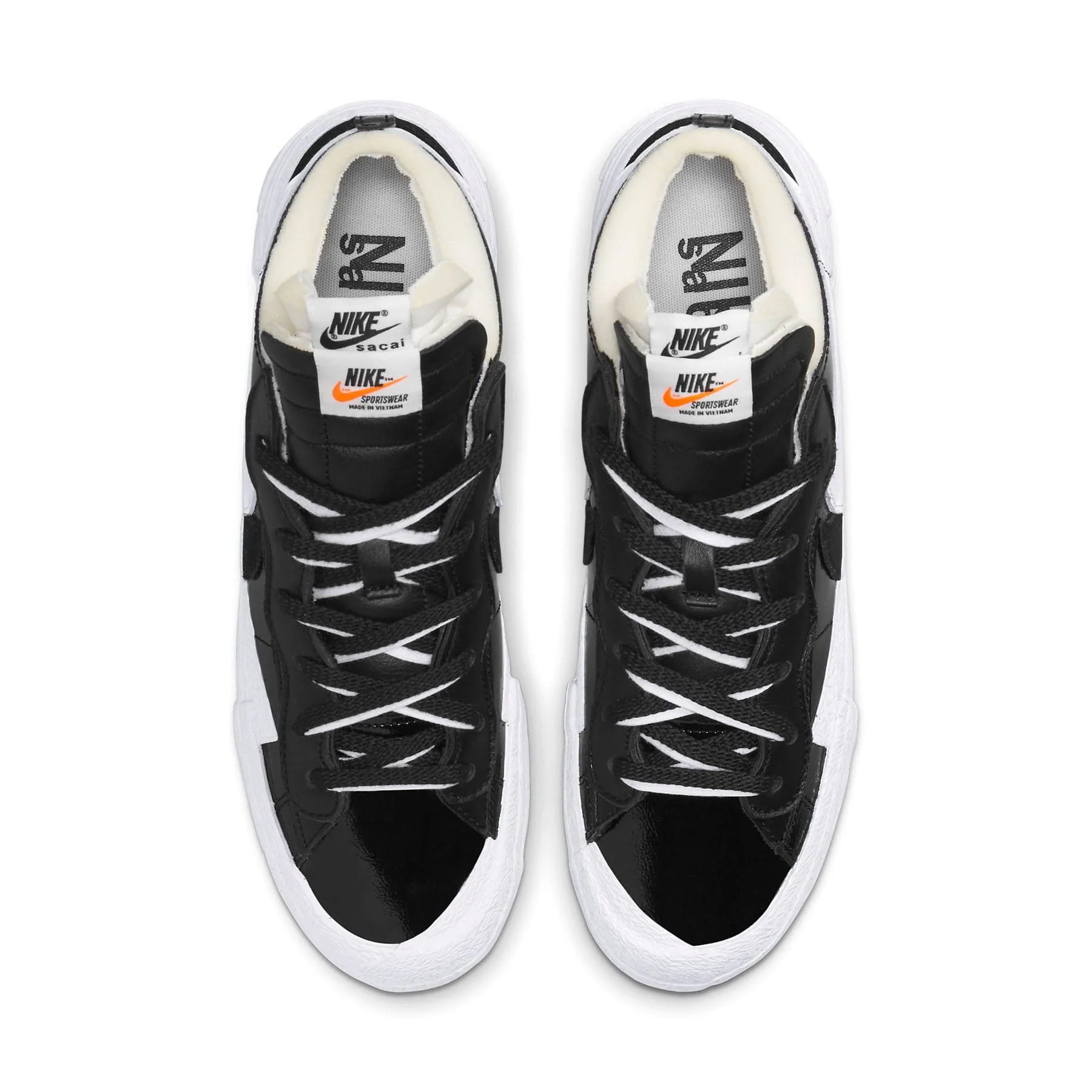 Kaws x sacai x Nike Blazer Low 'Black Patent' - Image 3