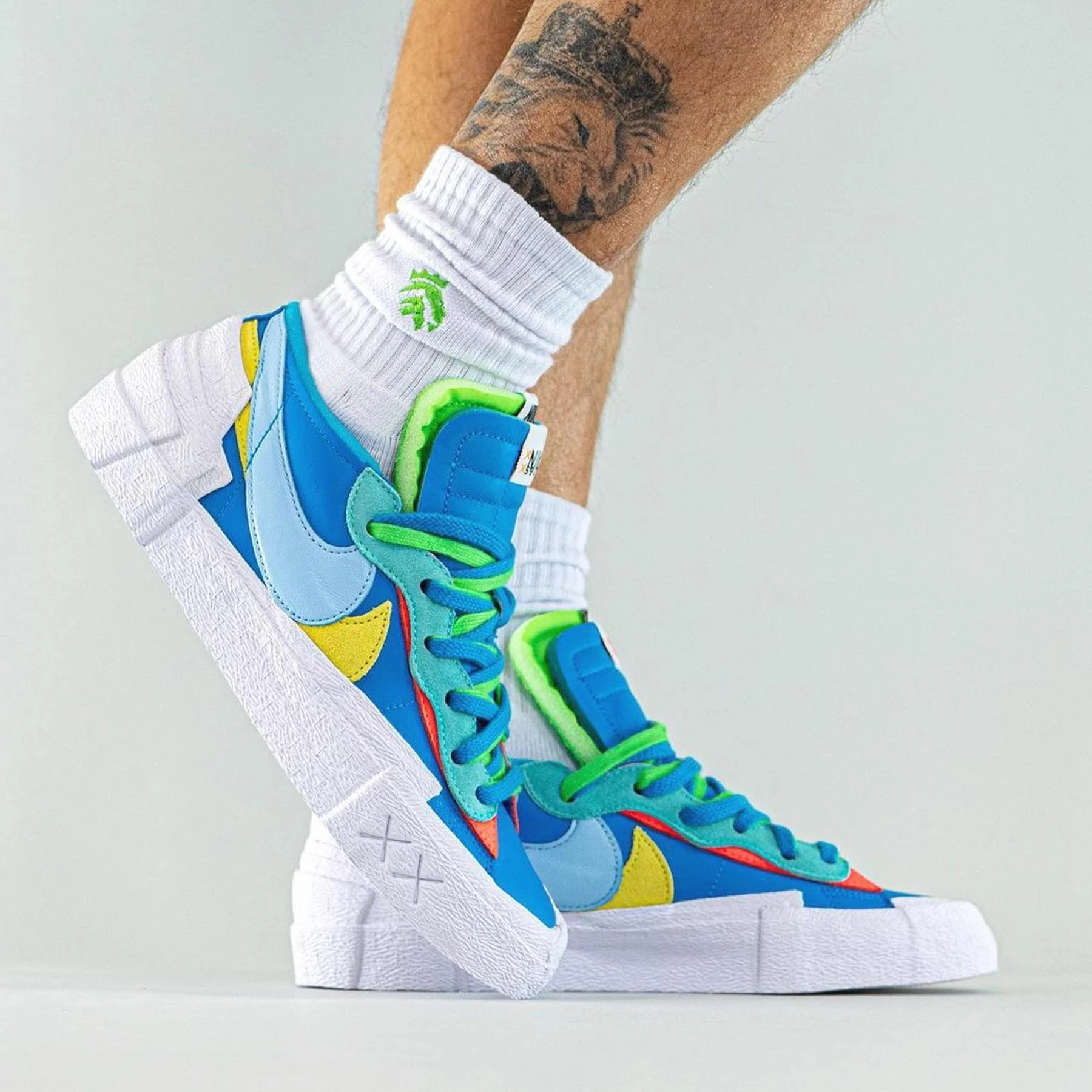 KAWS x sacai x Nike Blazer Low ‘Neptune Blue’ - Image 6