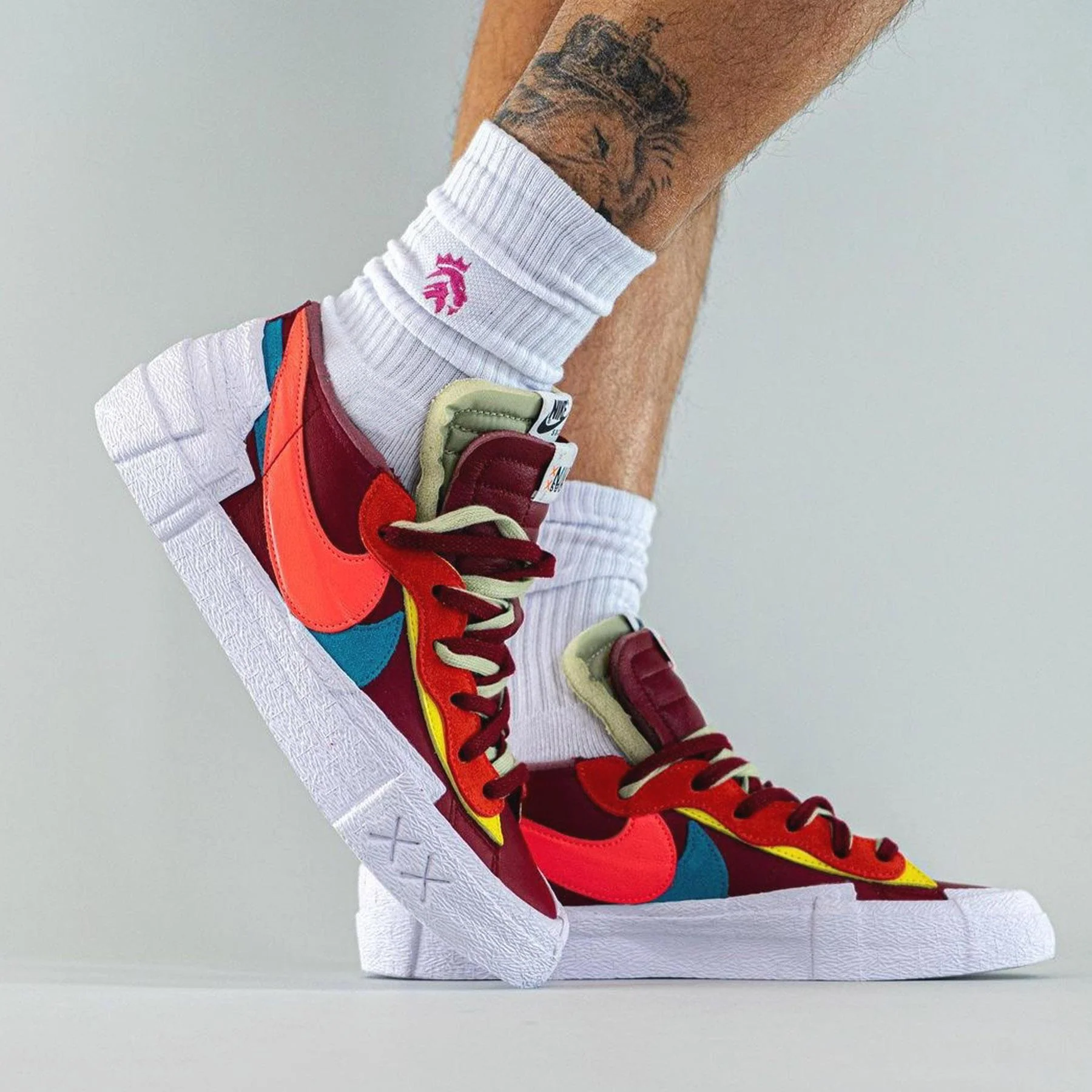 KAWS x sacai x Nike Blazer Low ‘Team Red’ - Image 6
