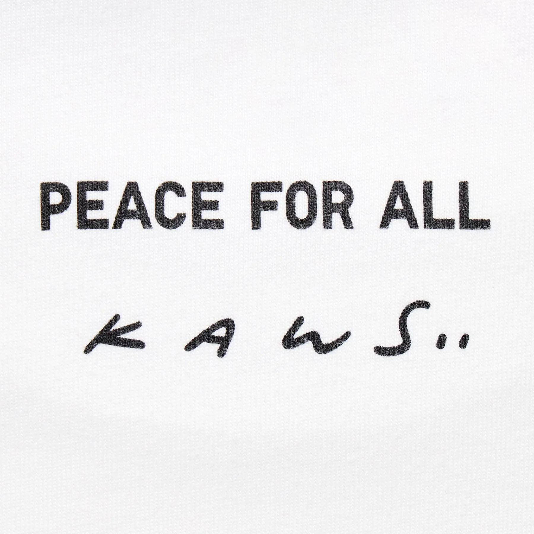 KAWS x UNIQLO Peace For All Tee White - Image 4