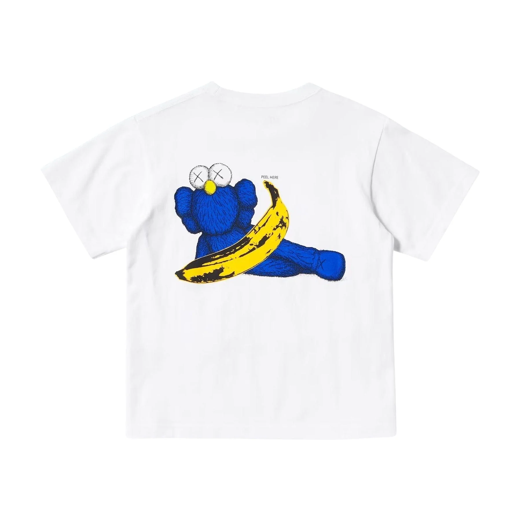 KAWS x Warhol x UNIQLO UT Graphic T-Shirt Kids 'White Blue' - Image 2