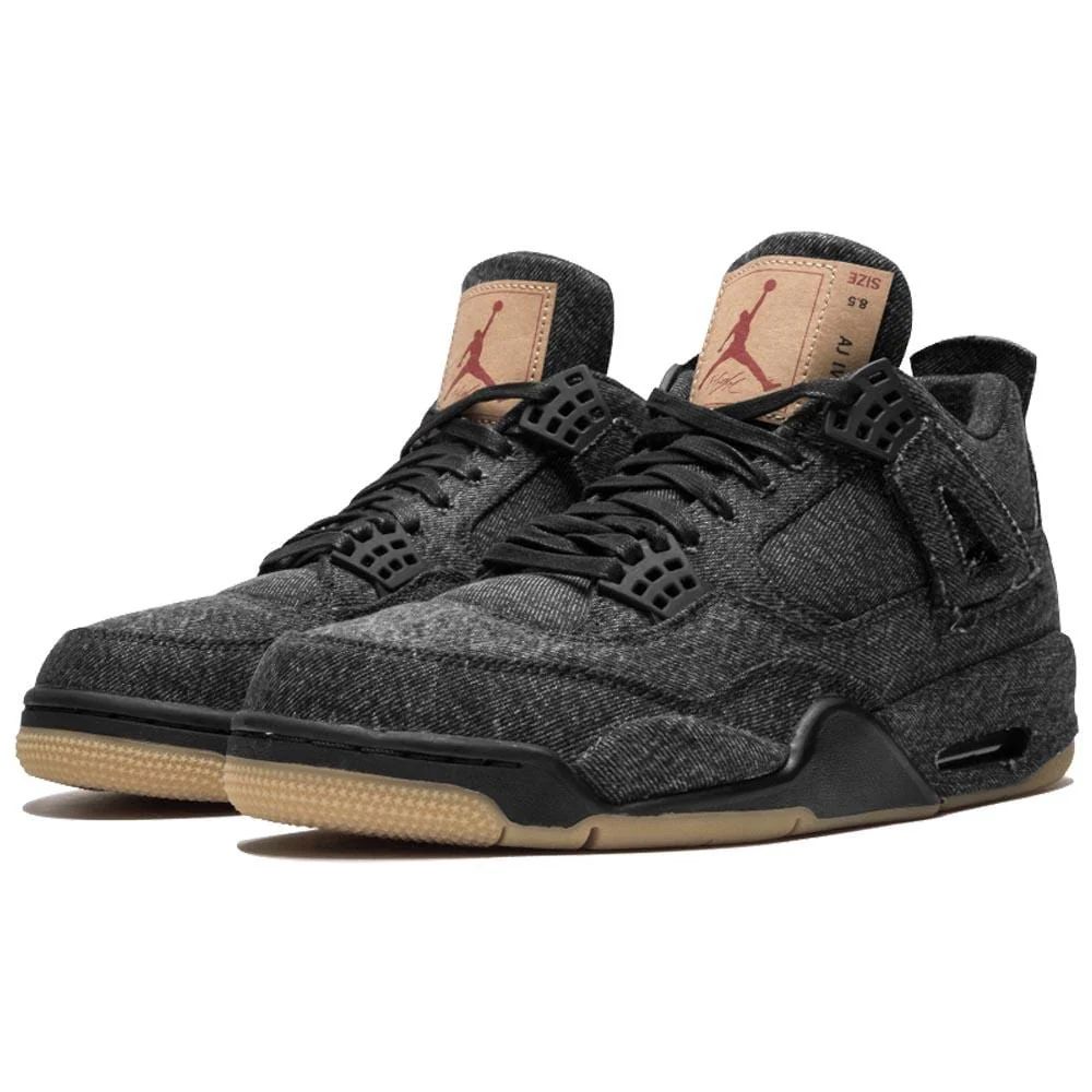 Levis x Nike Air Jordan 4 Black - Image 2