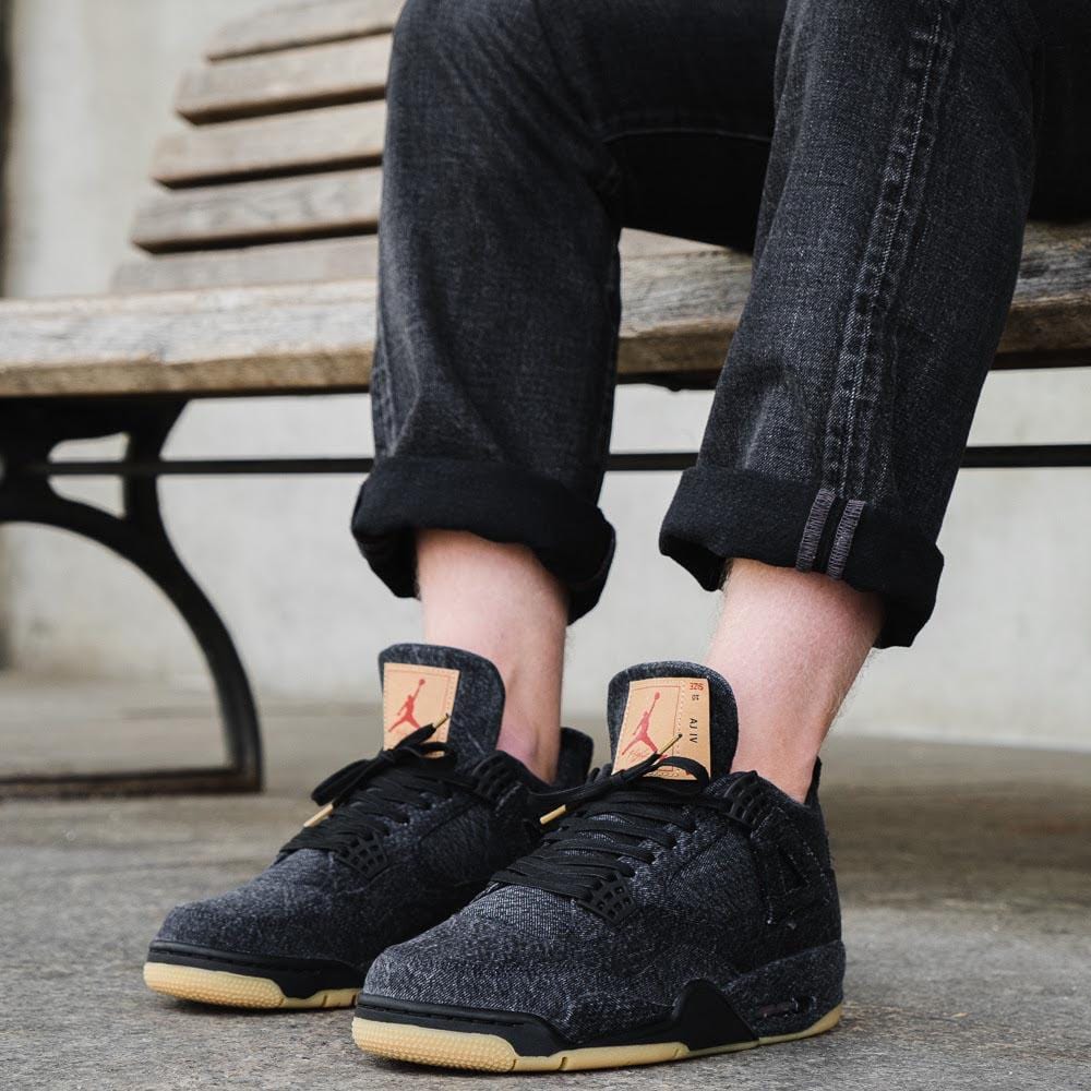 Levis x Nike Air Jordan 4 Black - Image 7
