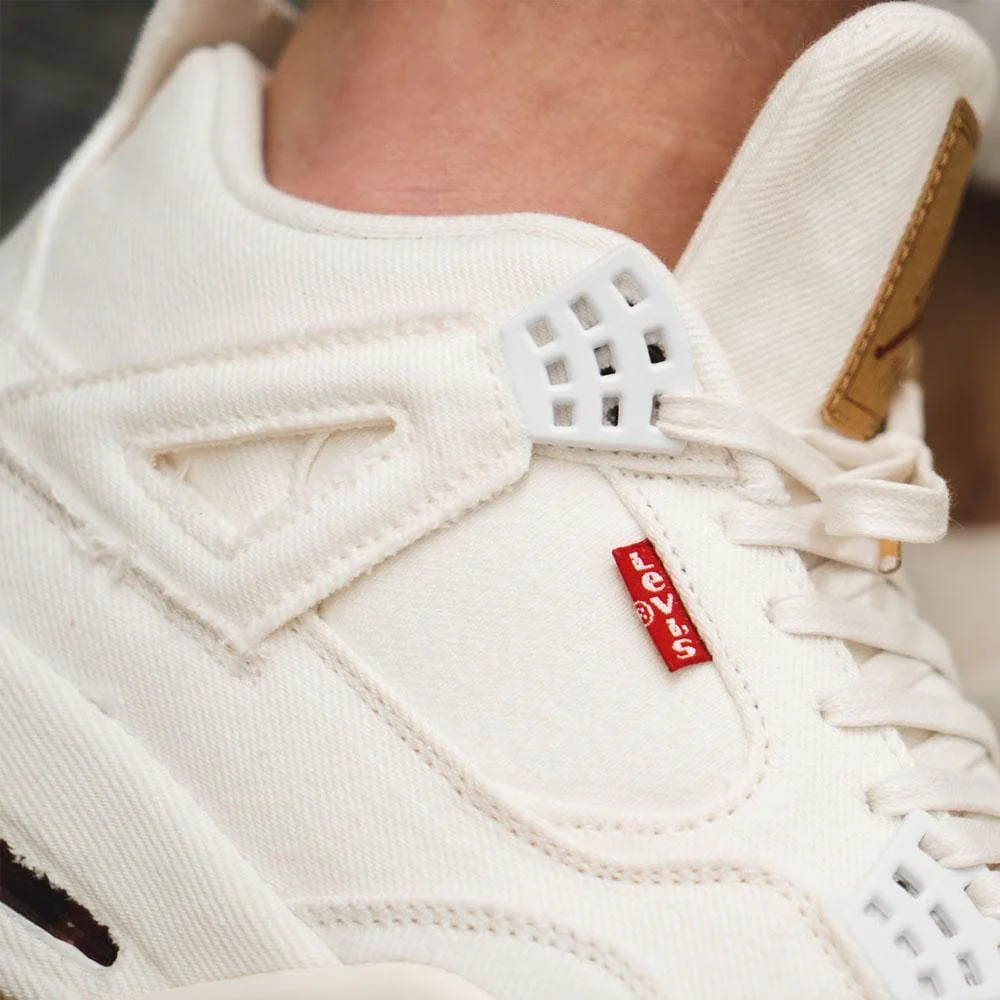 Levis x Nike Air Jordan 4 White - Image 8