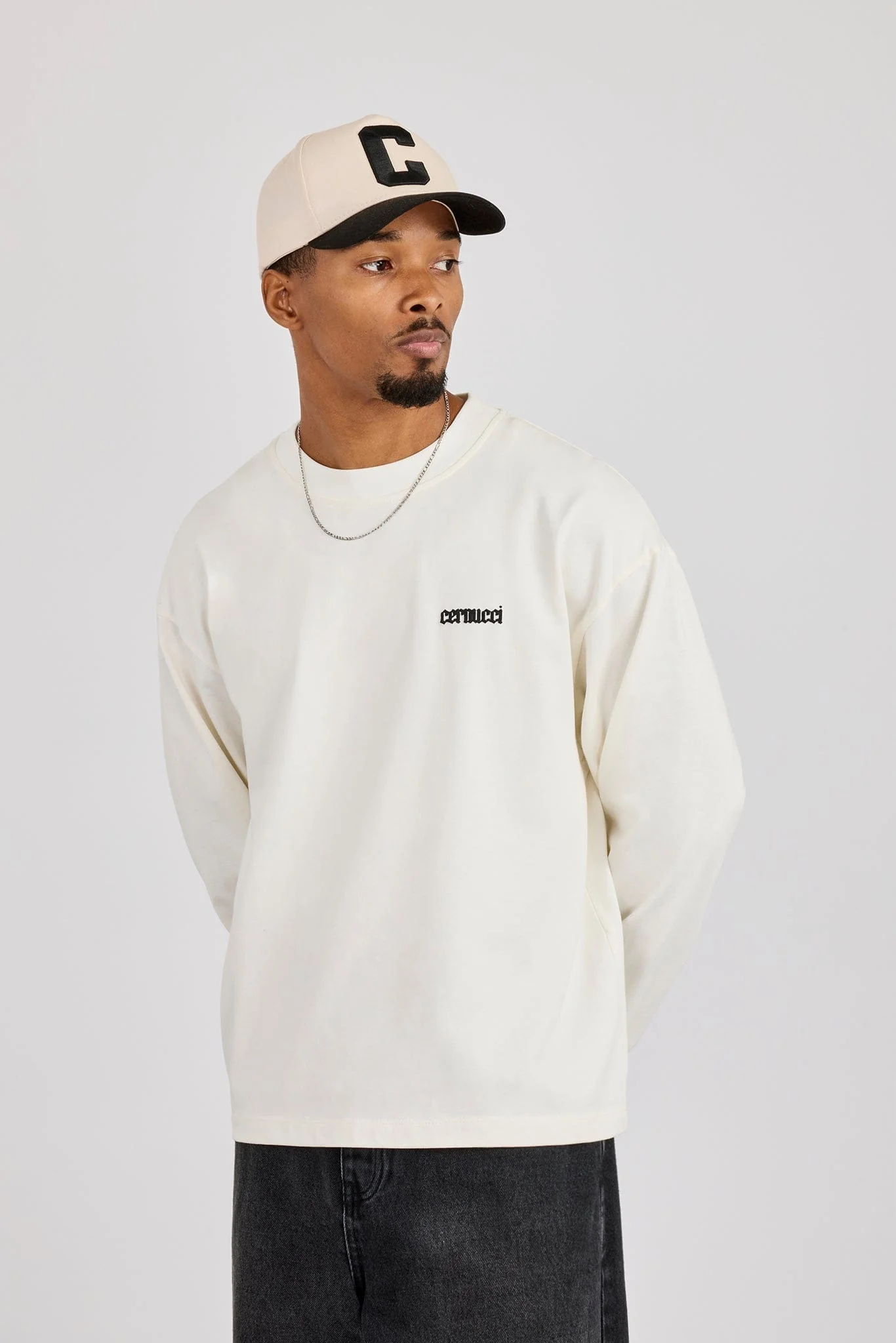 Cernucci Long Sleeve Rio Graphic Print T-Shirt - Off White - Image 2
