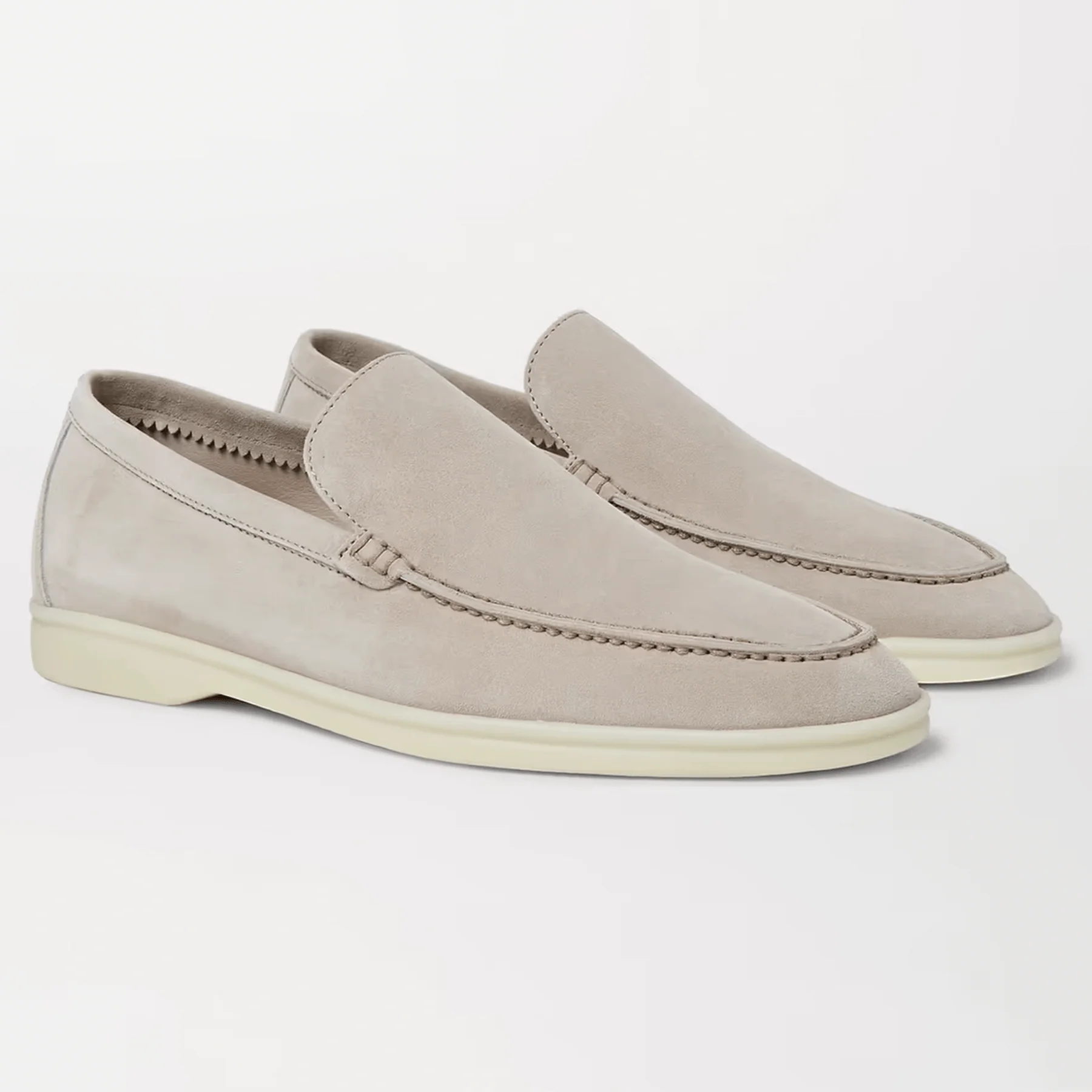 LORO PIANA Summer Walk Suede Loafers 'Sand' - Image 2