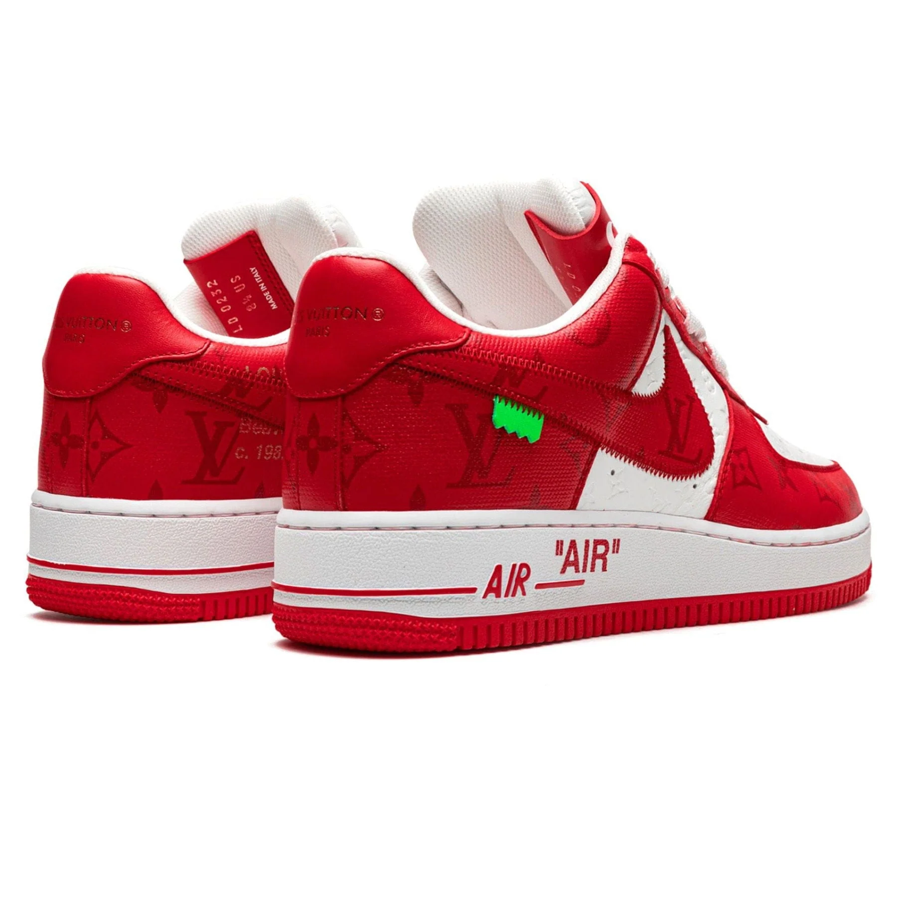 Louis Vuitton Nike Air Force 1 Low By Virgil Abloh White Comet Red - Image 3