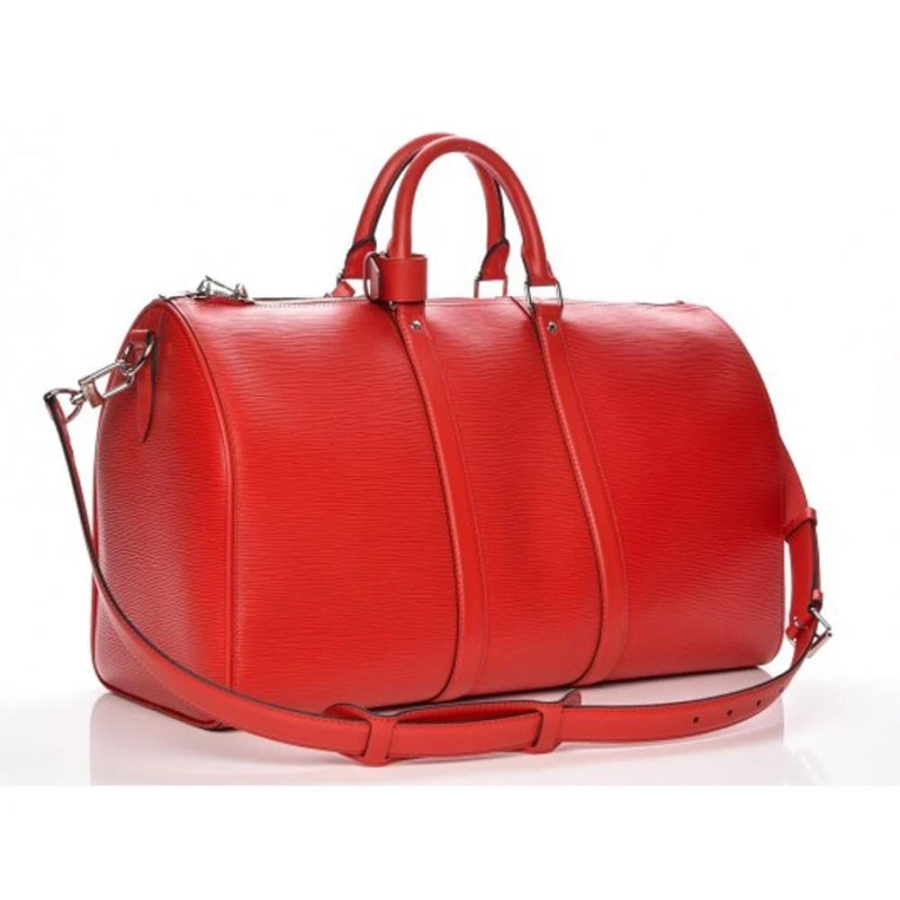 Louis Vuitton x Supreme Keepall Bandouliere Epi 45 Red - Image 2