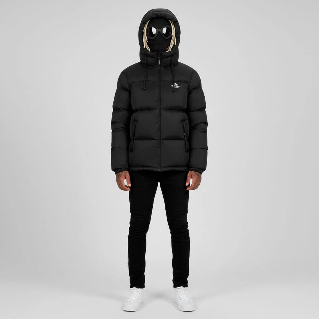 Helvetica Mountain Pioneers Middle Block Hooded Down Jacket - Image 2