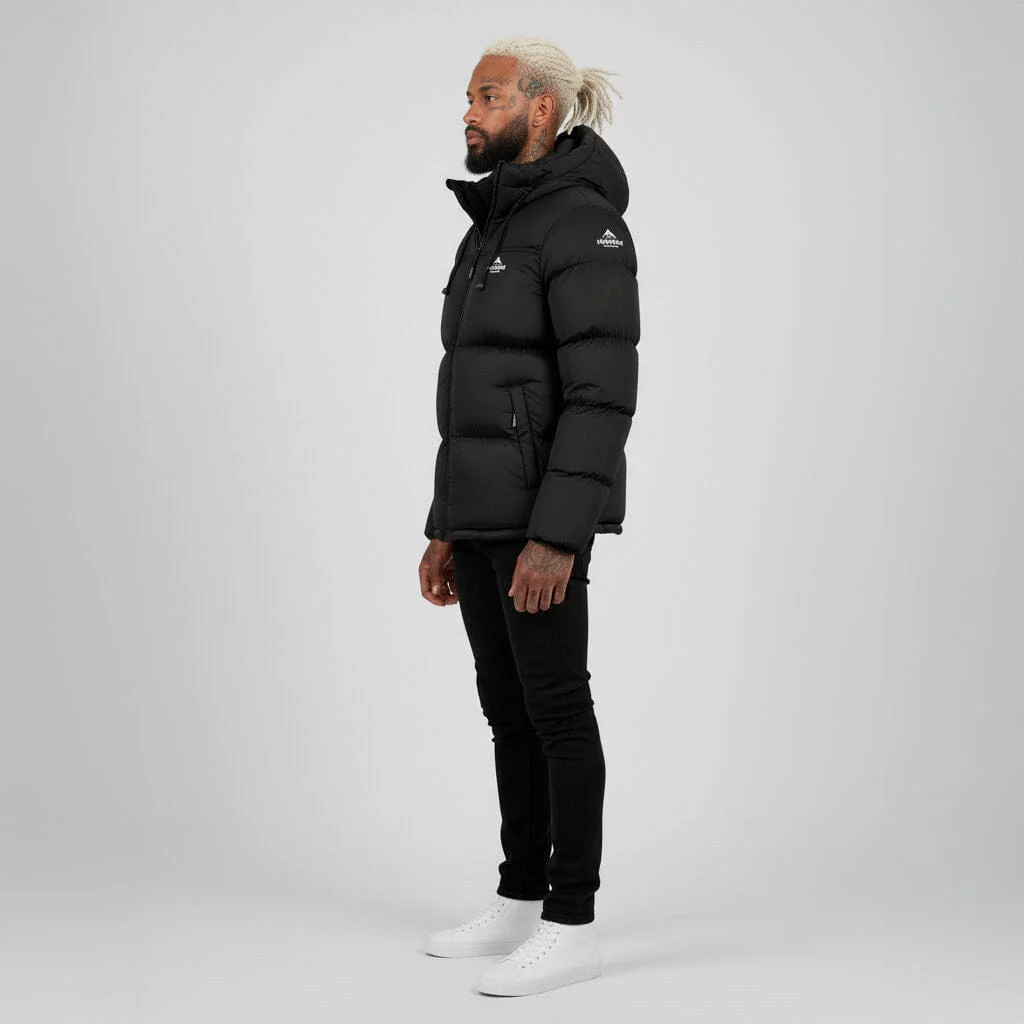 Helvetica Mountain Pioneers Middle Block Hooded Down Jacket - Image 5