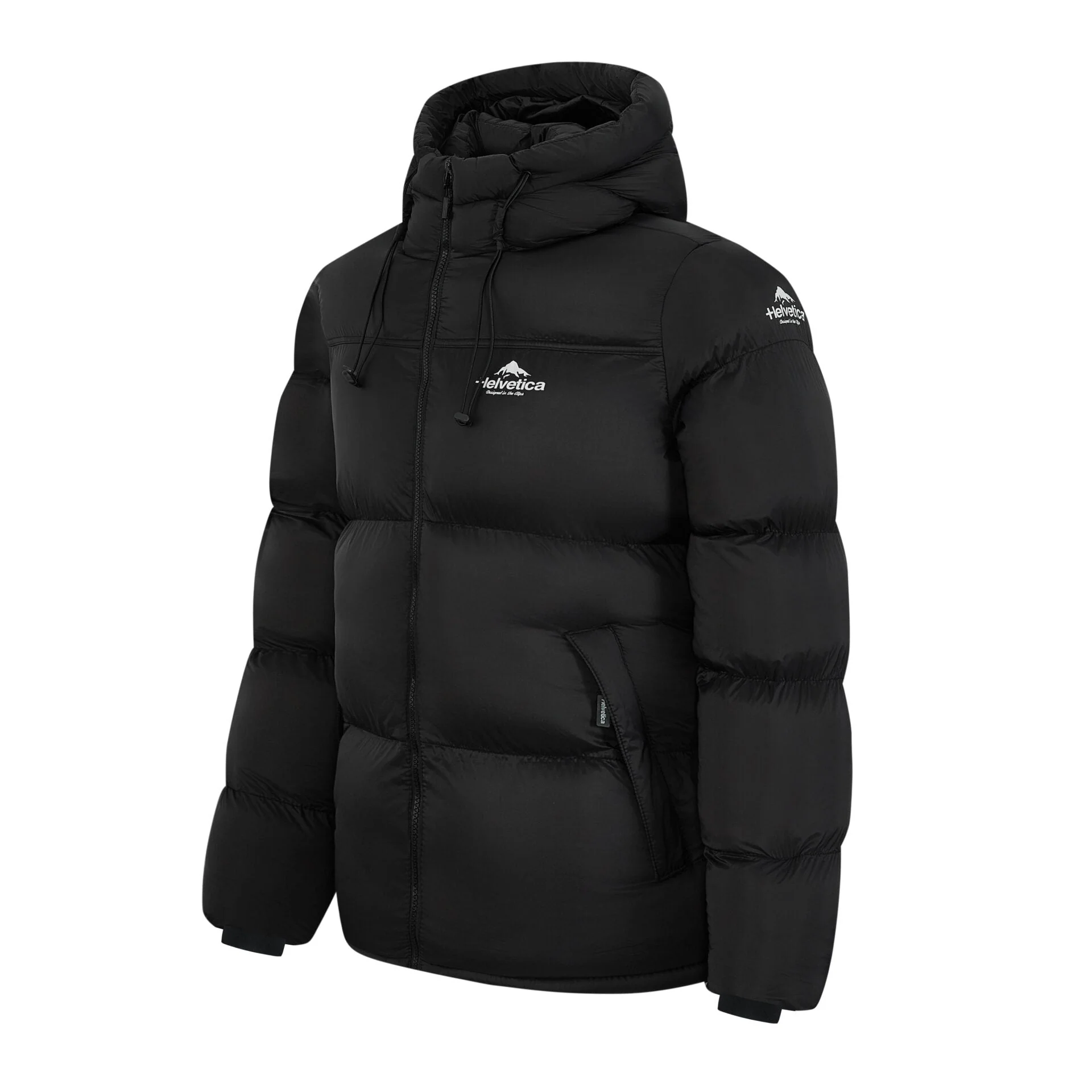 Helvetica Mountain Pioneers Middle Block Hooded Down Jacket - Image 7