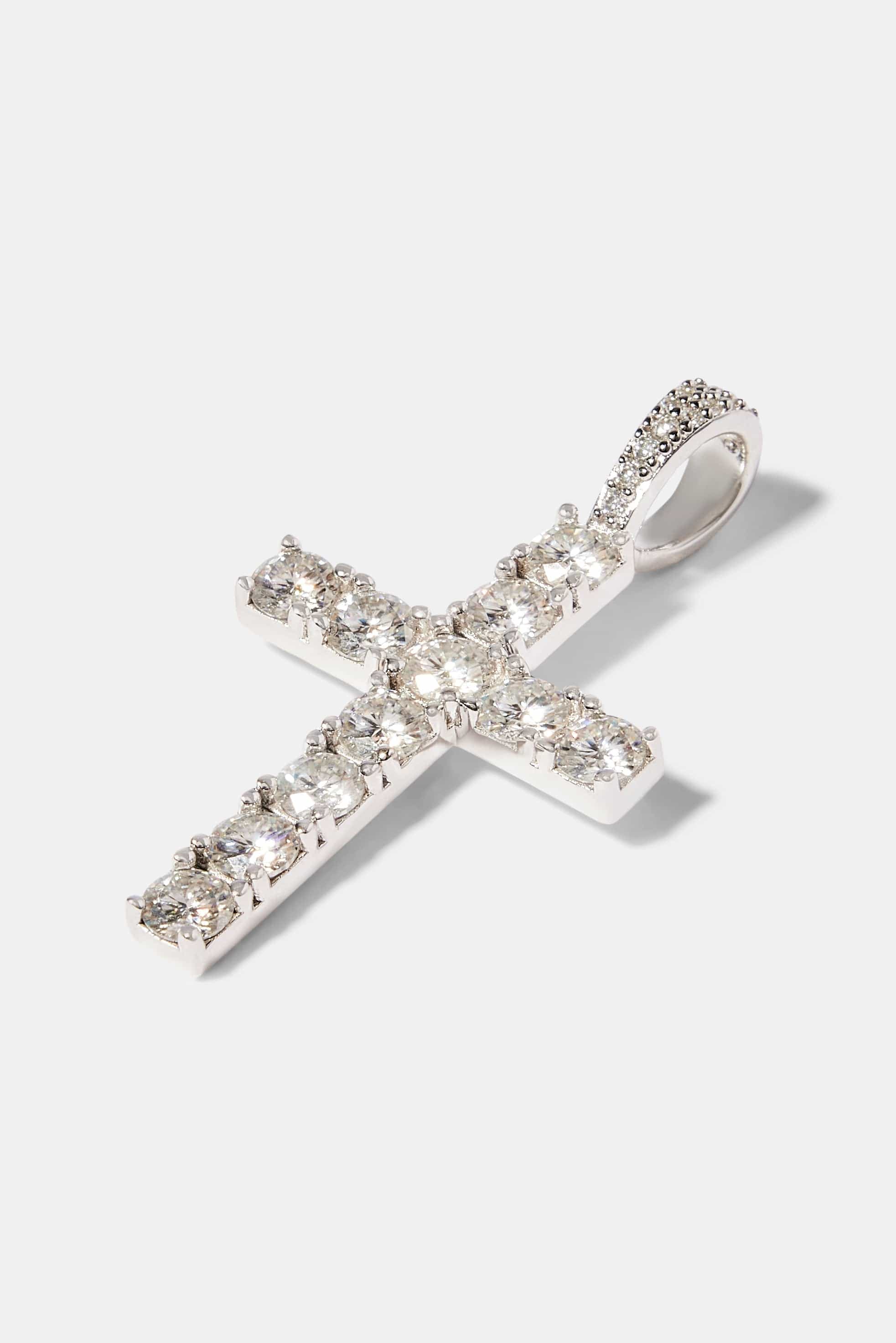 Cernucci Moissanite Cross Pendant - 30mm - Image 3