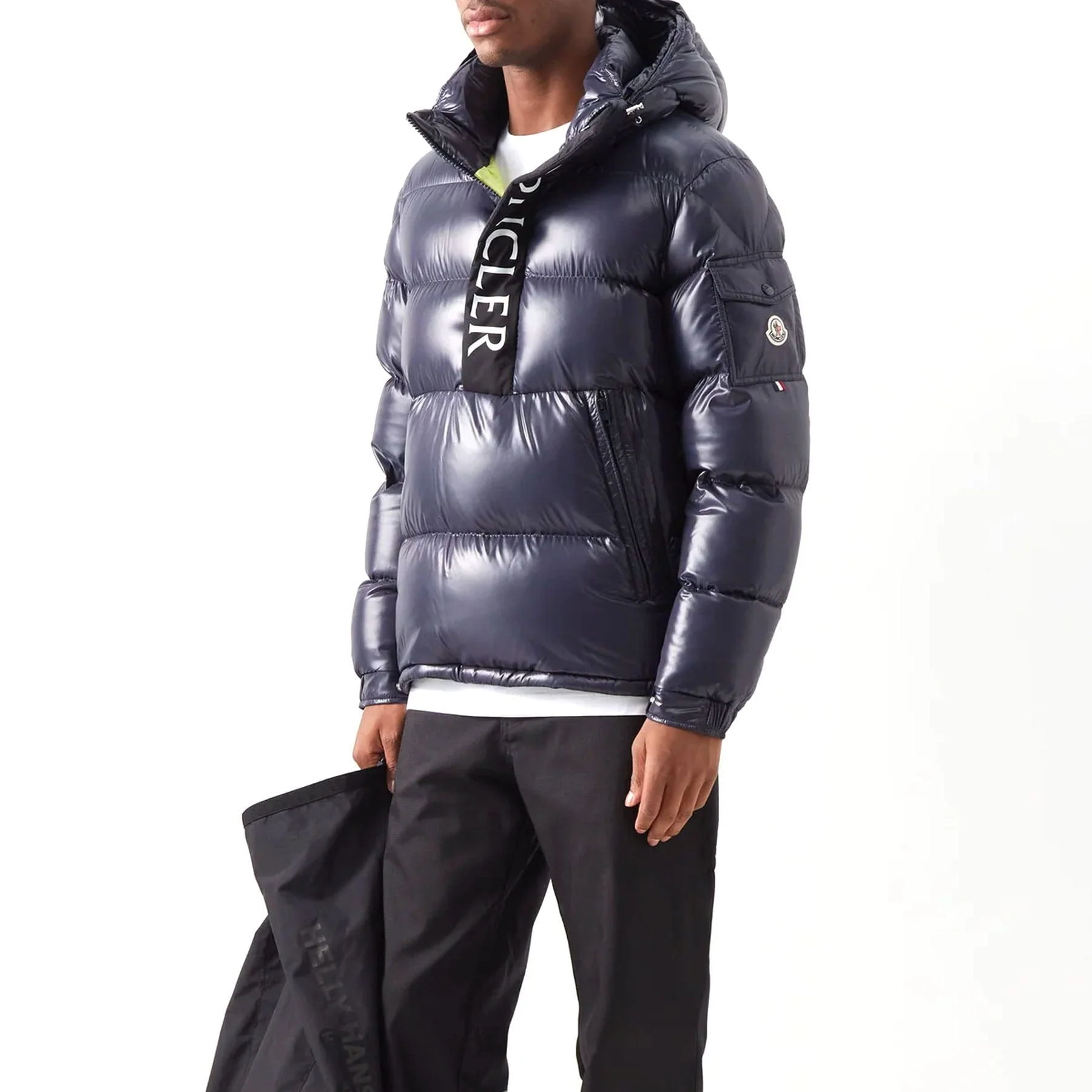 MONCLER Maury hooded half-zip down coat - Image 3