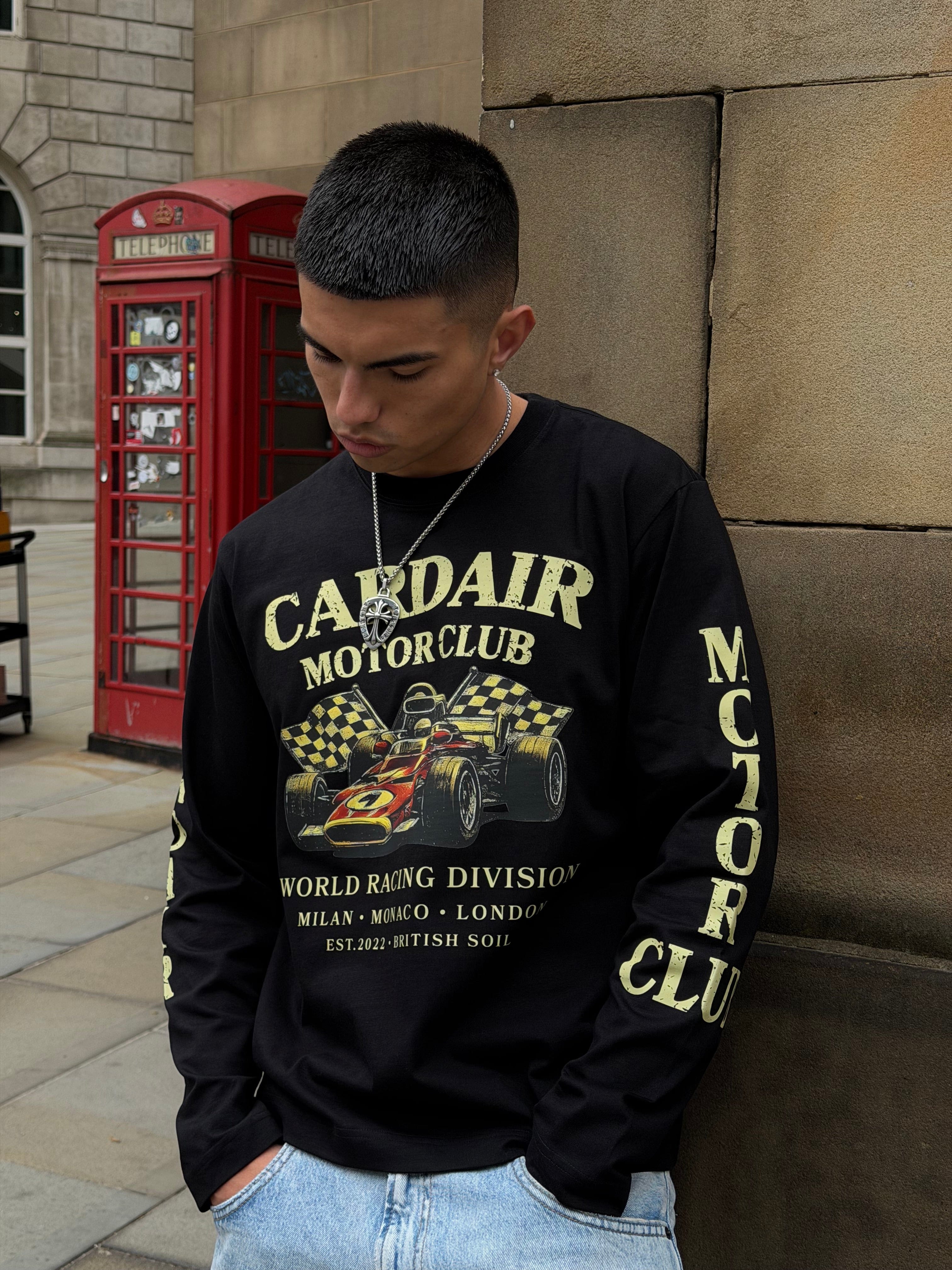 Cardair Motor Club Long Sleeve T Shirt - Black - Image 3