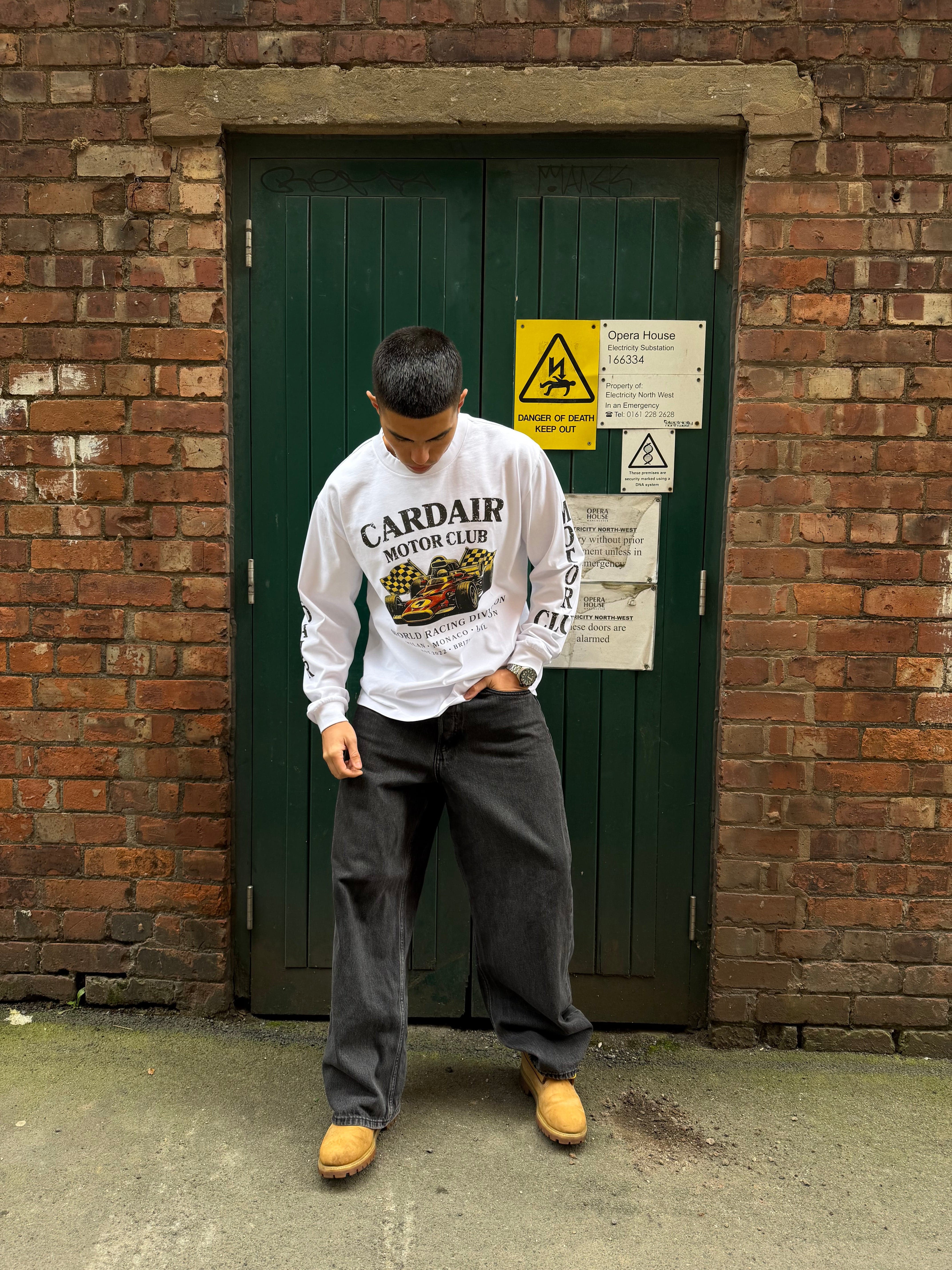 Cardair Motor Club Long Sleeve T Shirt - White - Image 2
