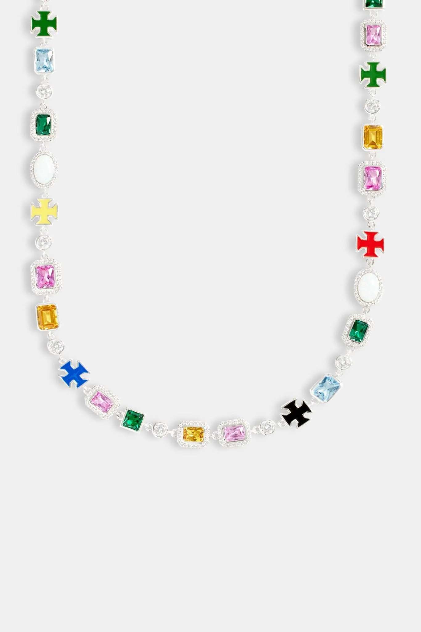 Cernucci Multi Gemstone Motif Necklace - 10mm - Image 2